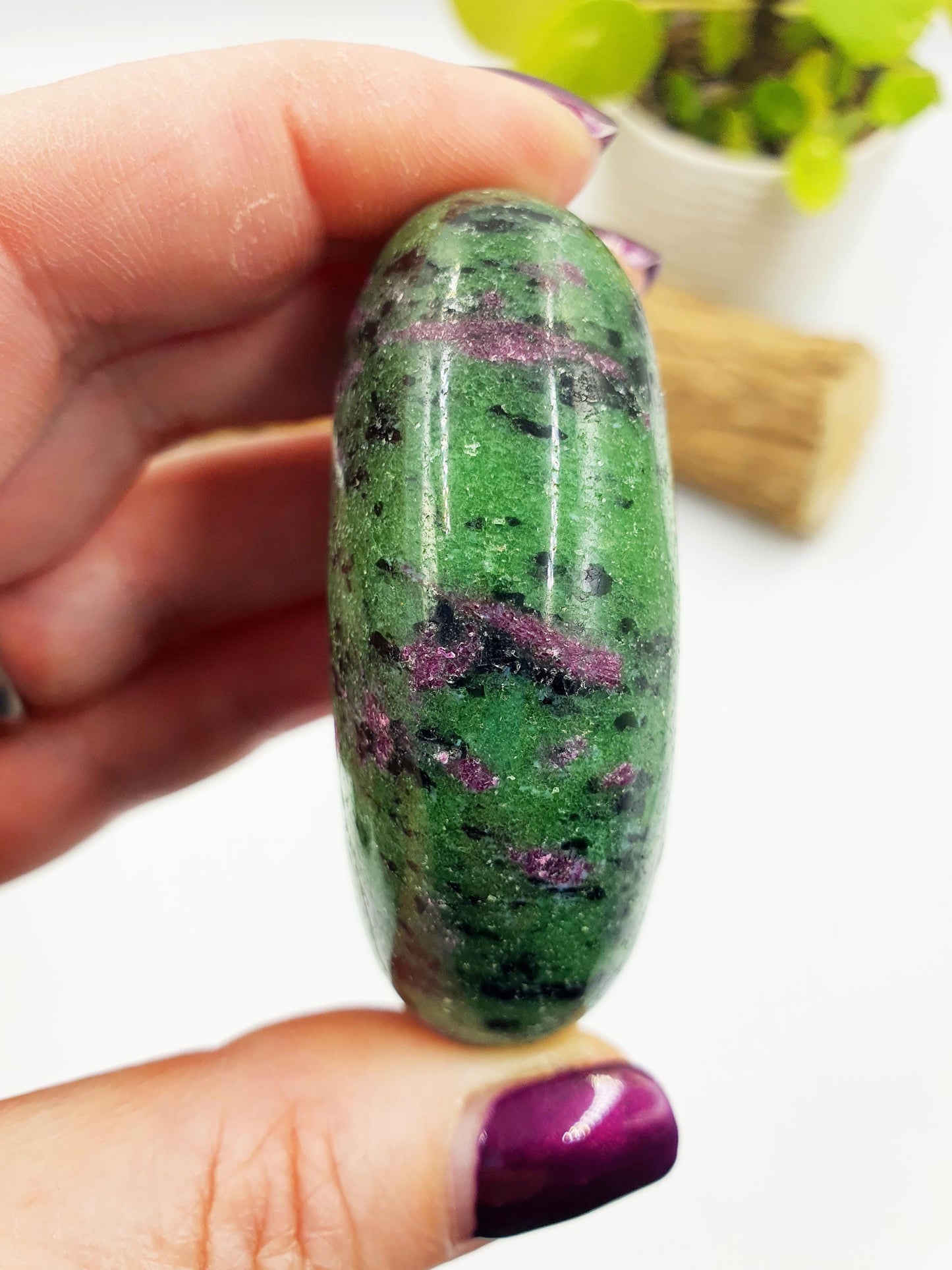 Ruby in Zoisite Palm