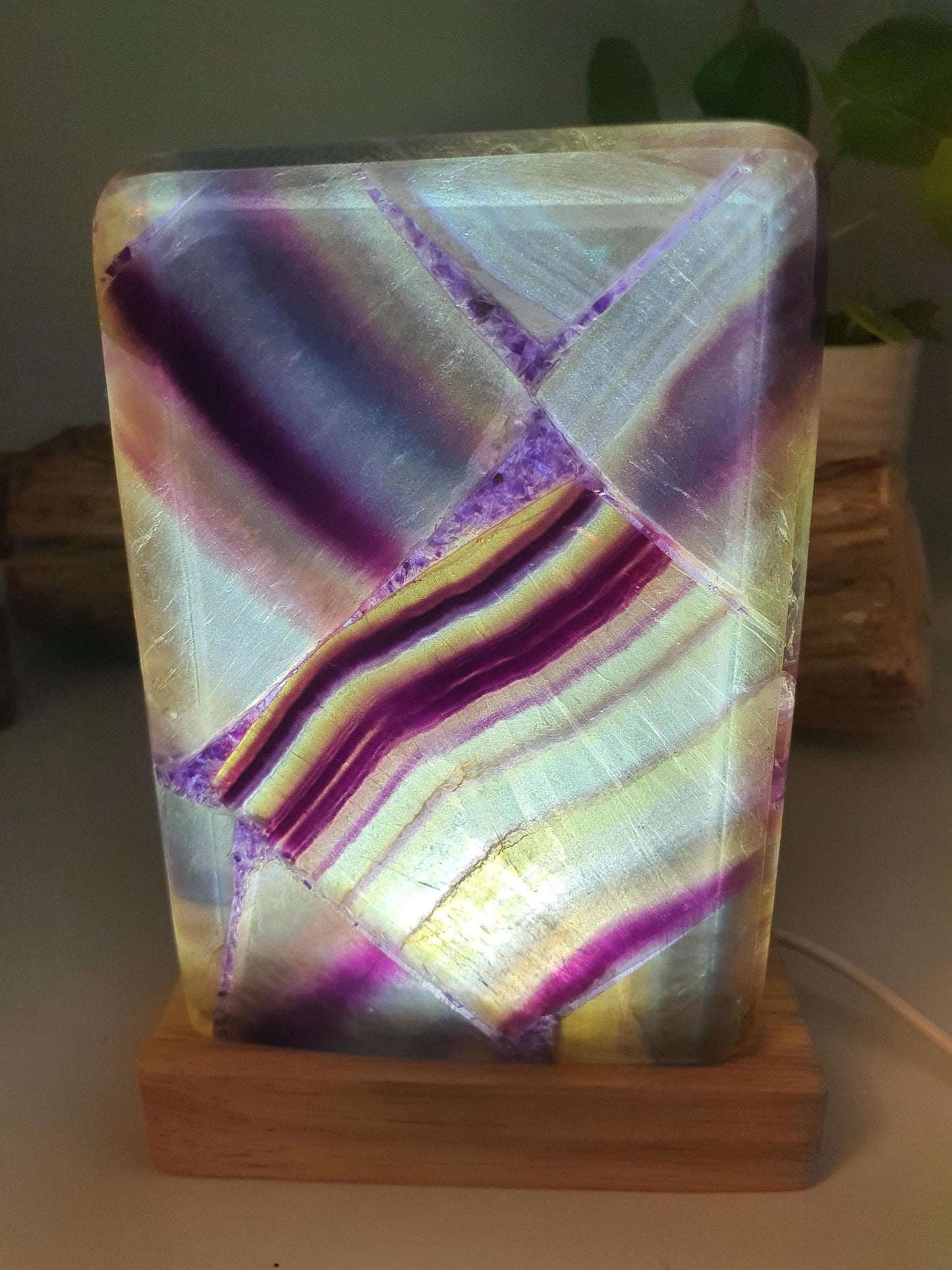 Fluorite Lamp with USB light stand
