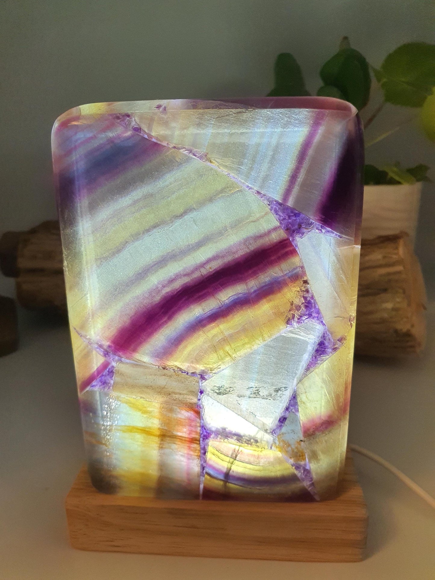Fluorite Lamp with USB light stand