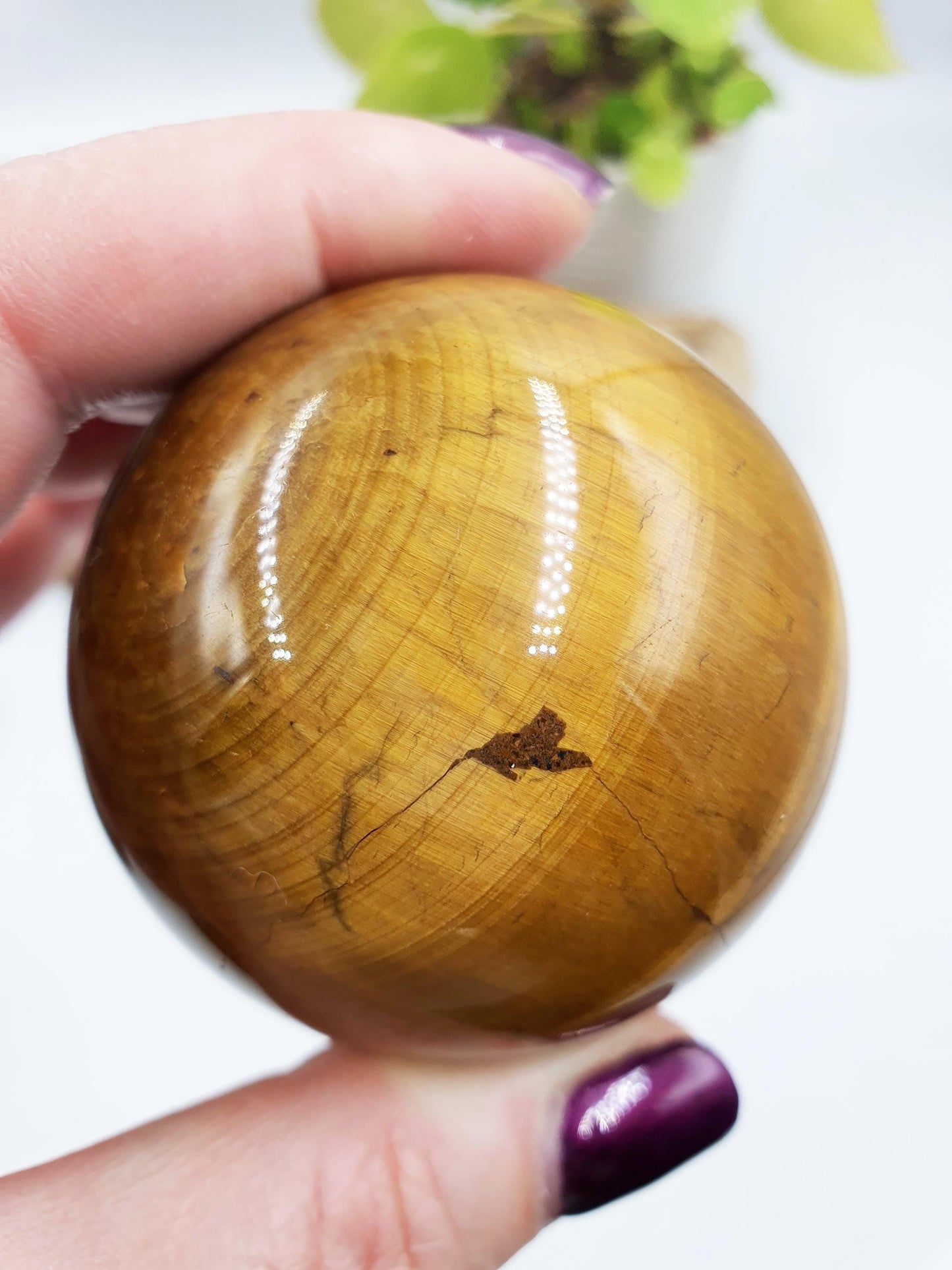 Flashy Yellow Tigers Eye Sphere