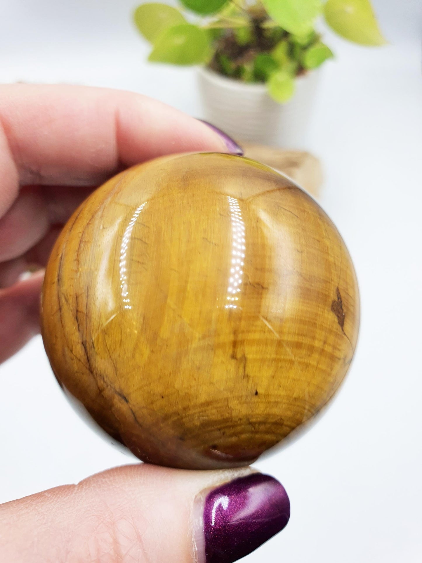 Flashy Yellow Tigers Eye Sphere