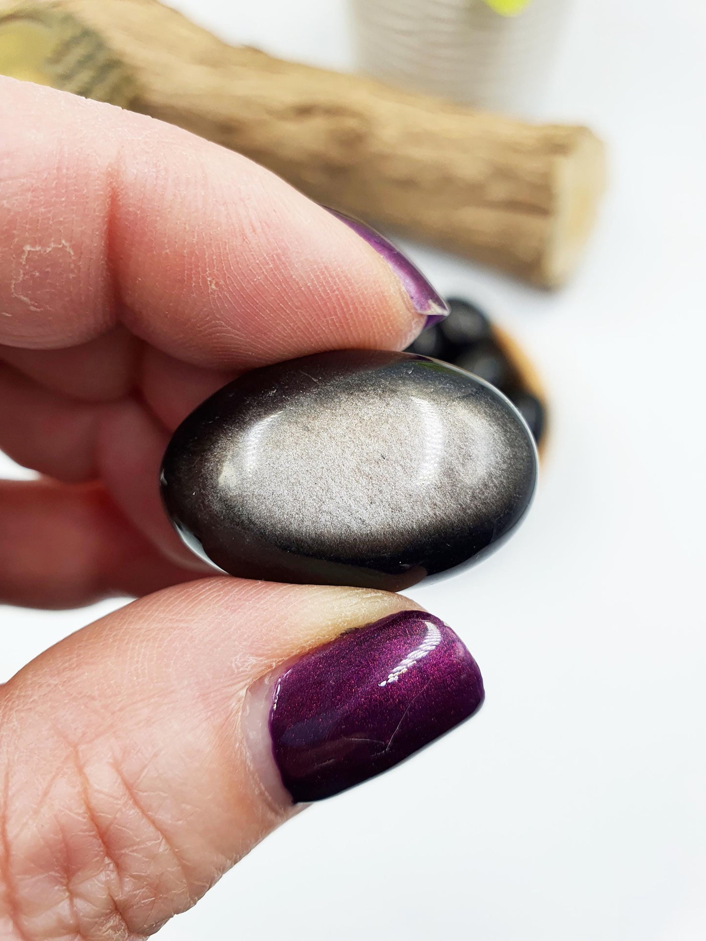 Silver Sheen Obsidian Tumble