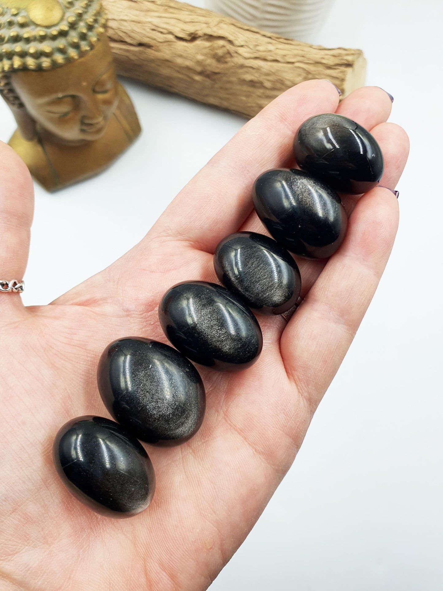 Silver Sheen Obsidian Tumble