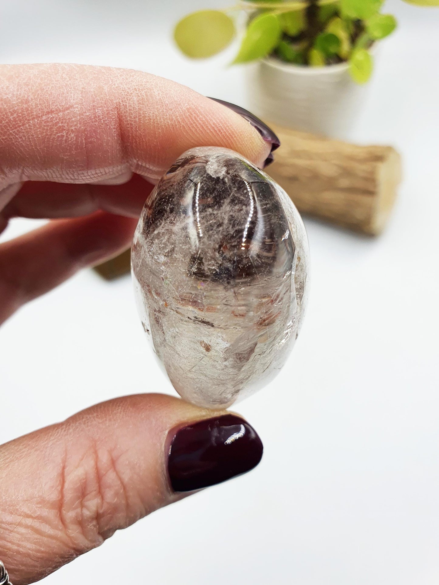 Garden Quartz Heart /Lodolite Quartz Heart