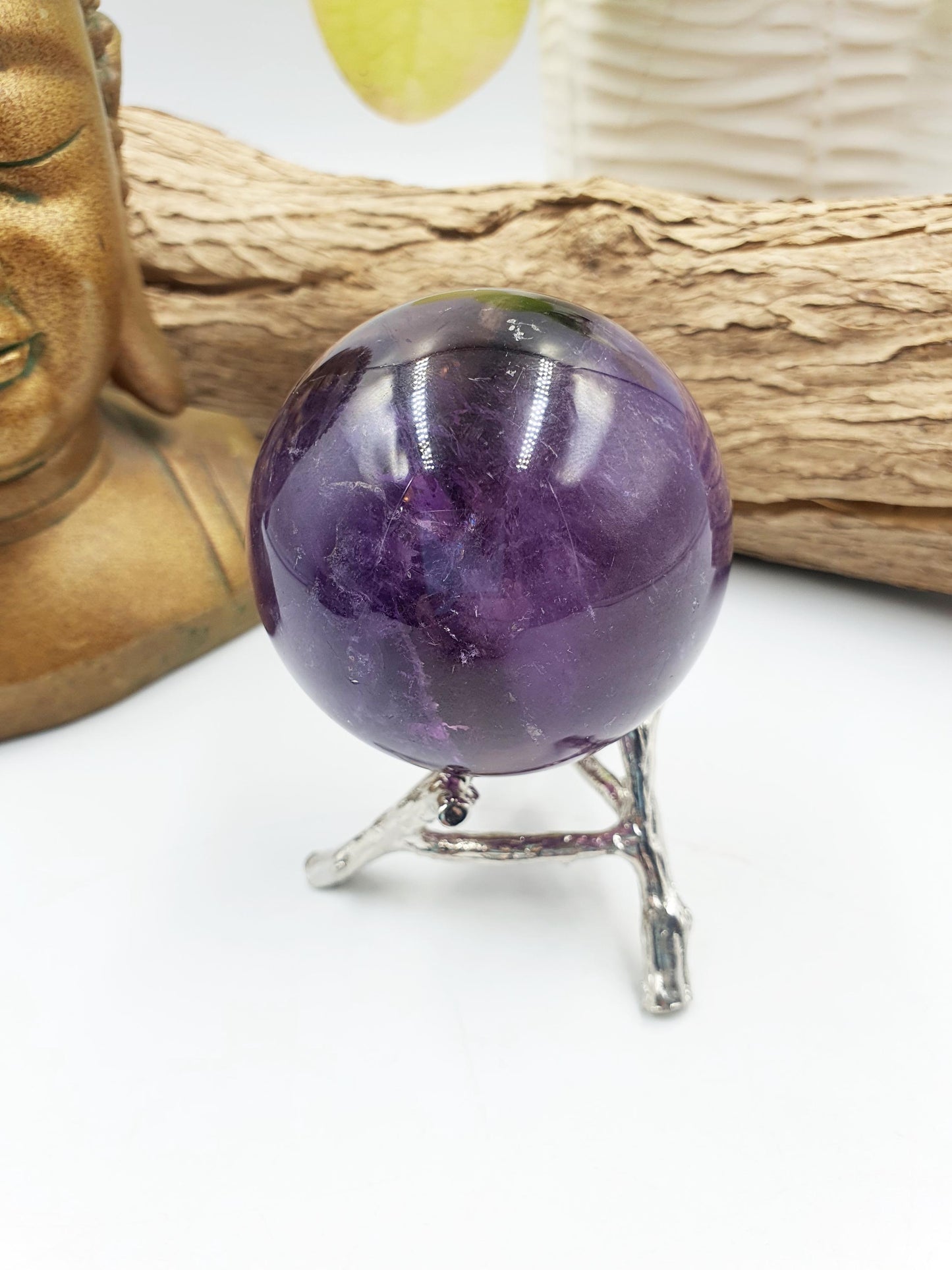 A Grade Ametrine Sphere with rainbows