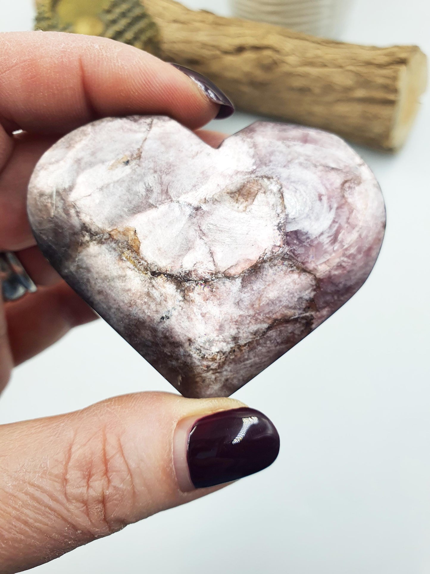 Flashy Large Purple Mica Puff Heart