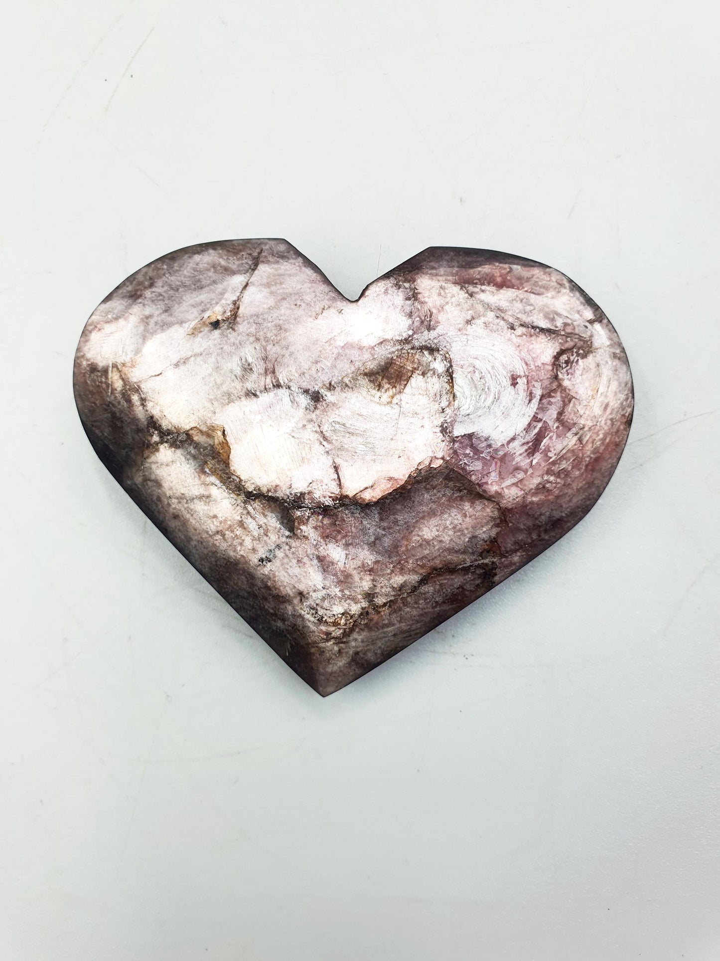 Flashy Large Purple Mica Puff Heart