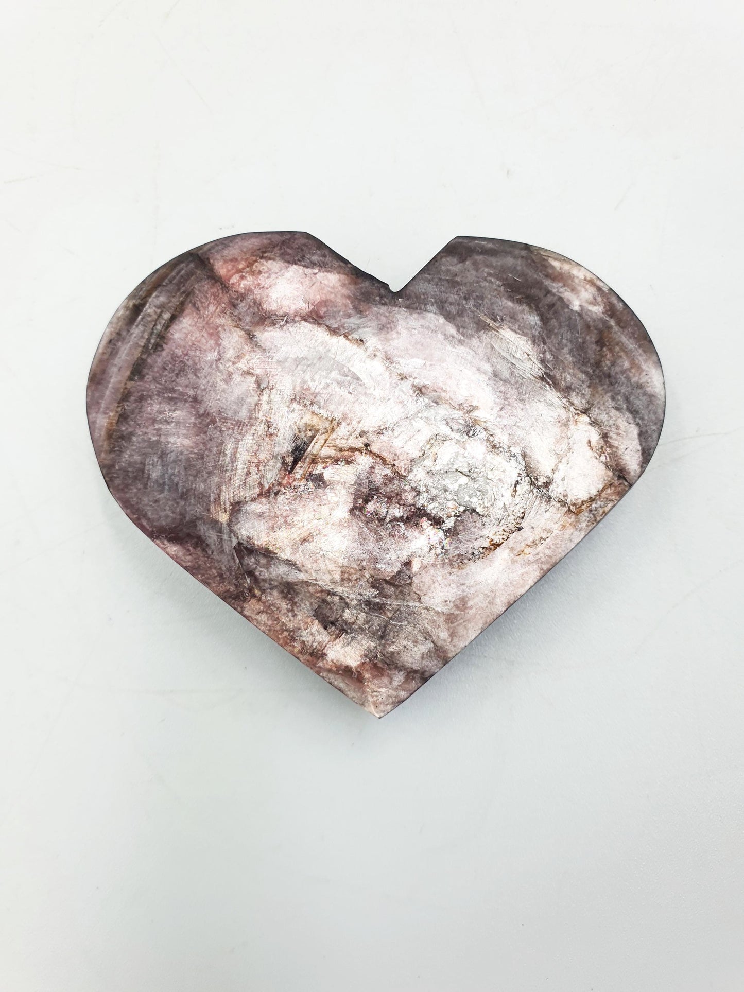 Flashy Large Purple Mica Puff Heart