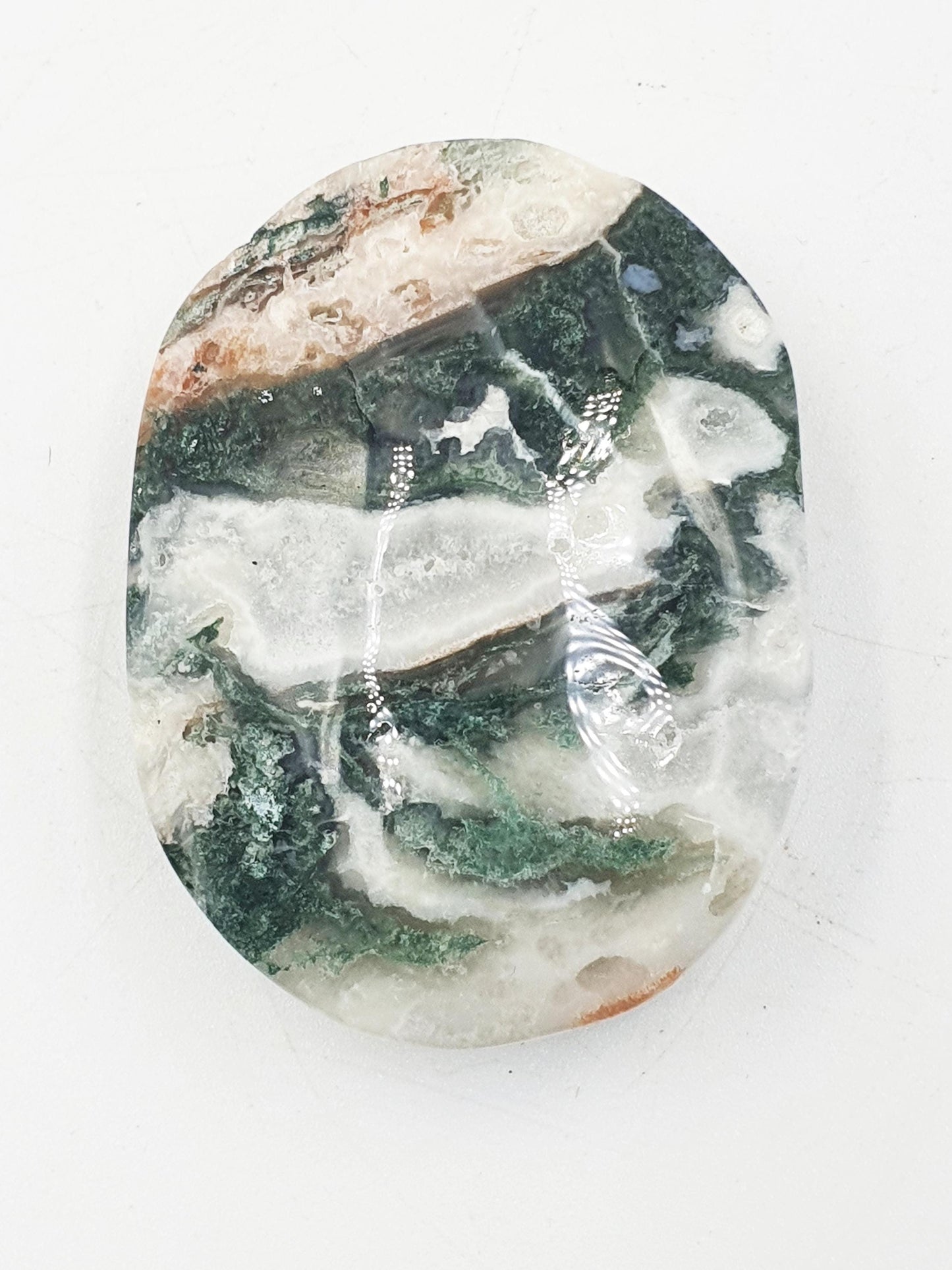 Drusy Moss Agate Palm
