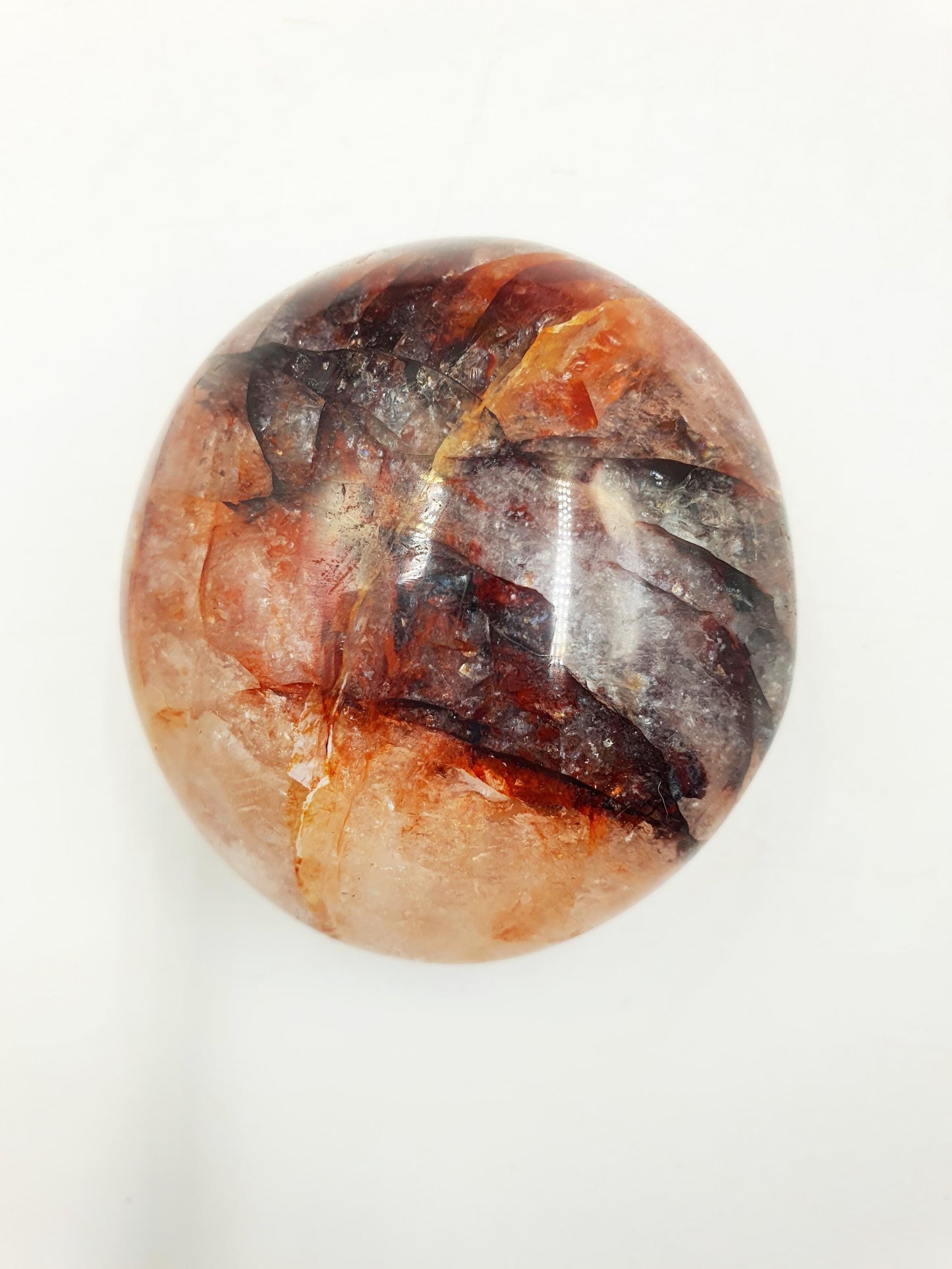 Large Sparkly Fire Quartz Palm