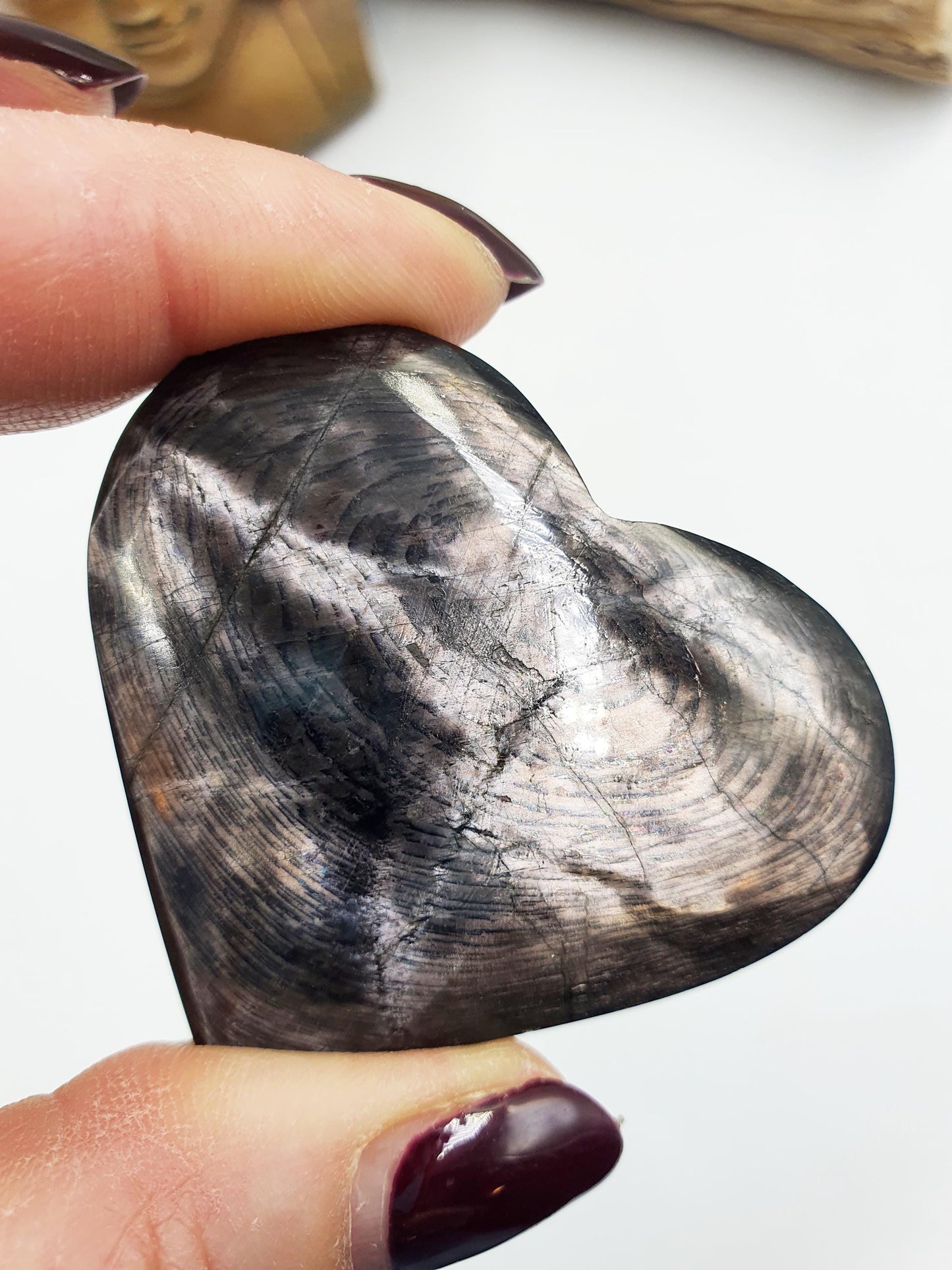 Hypersthene Puff Heart