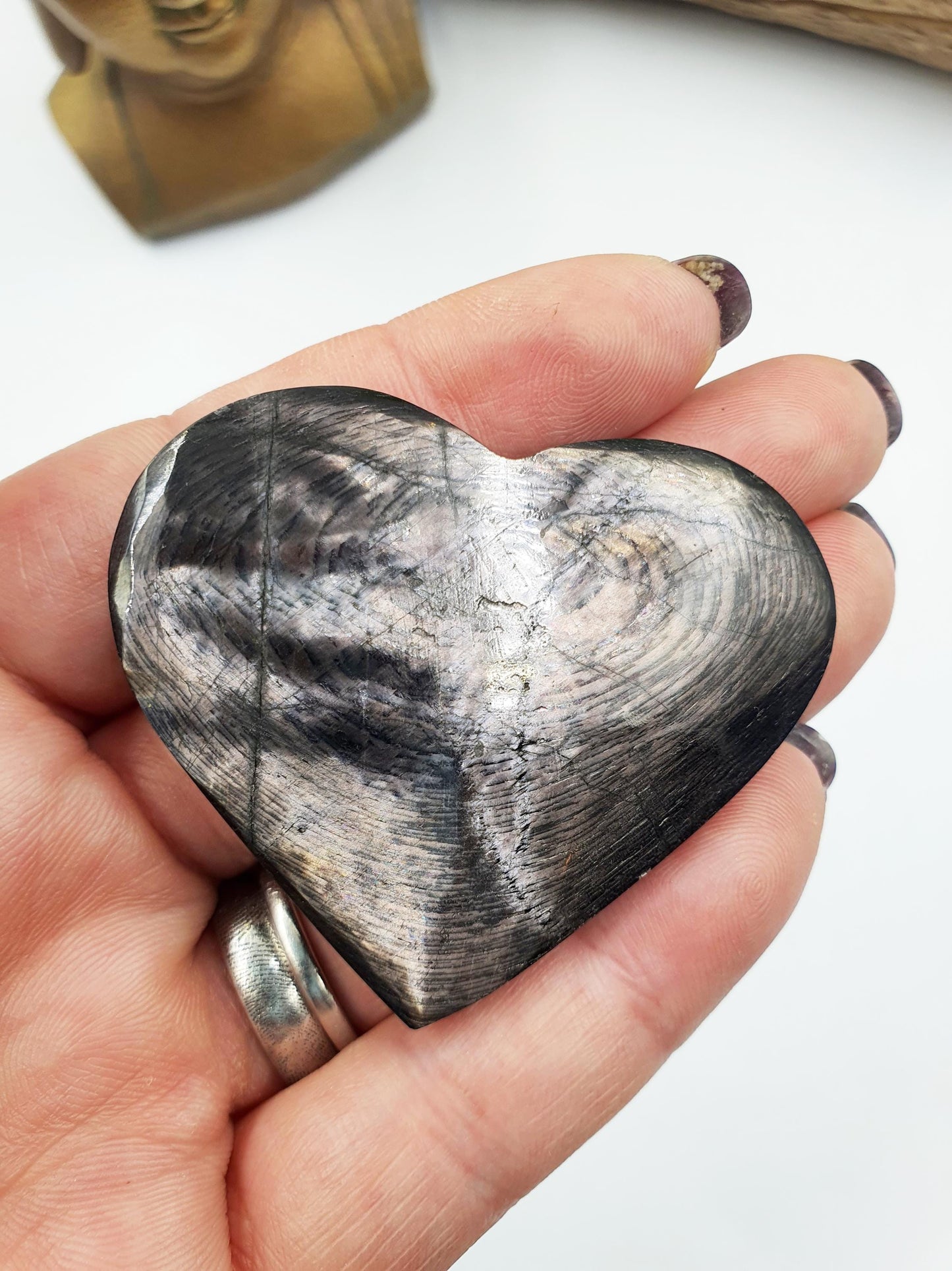 Hypersthene Puff Heart