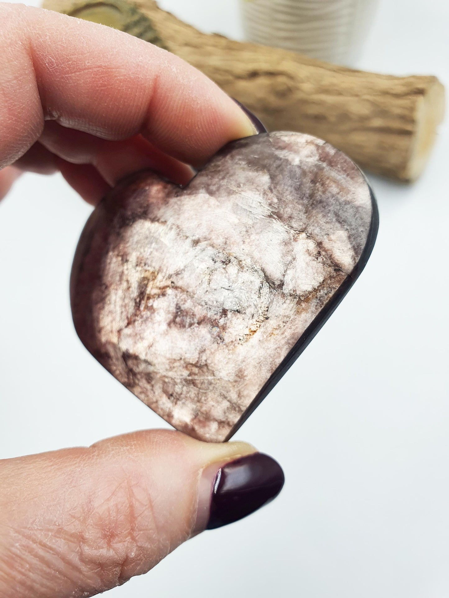 Flashy Large Purple Mica Puff Heart