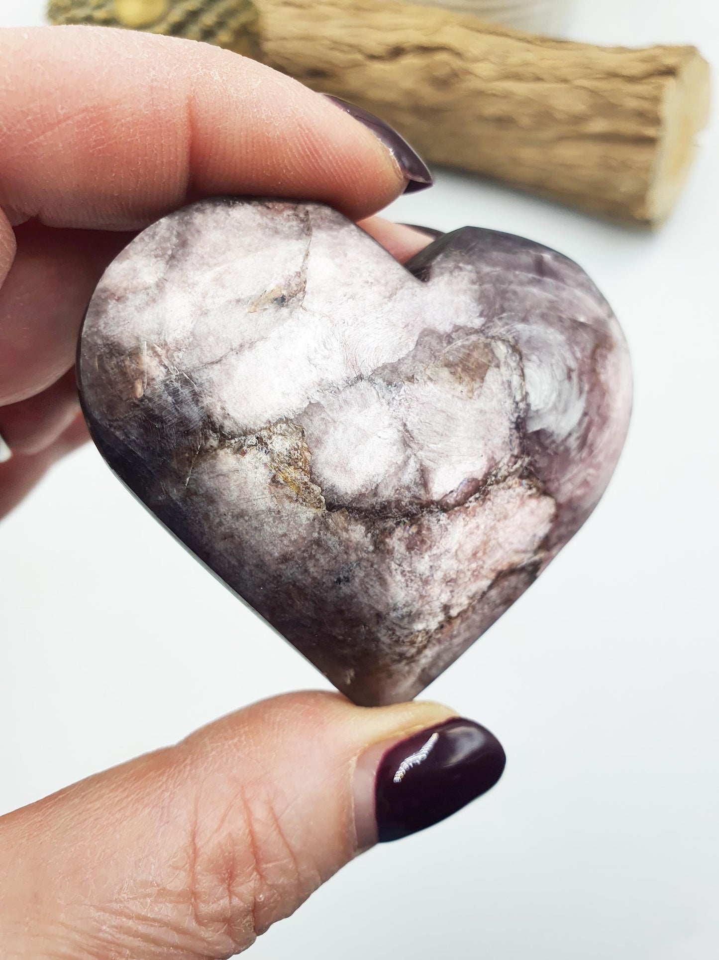 Flashy Large Purple Mica Puff Heart