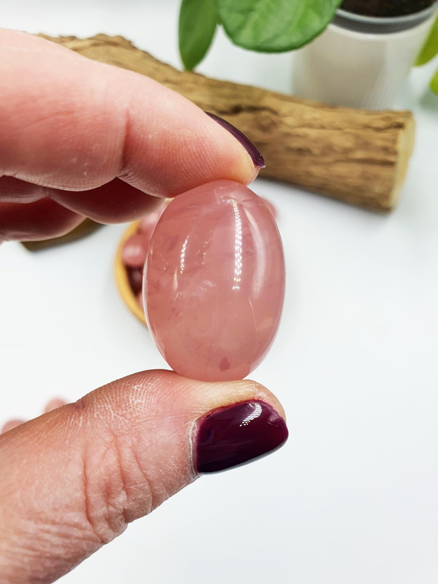 Dark Rose Quartz Tumbles