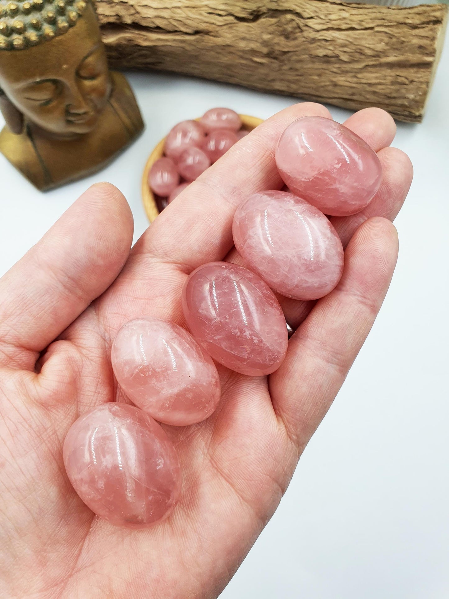 Dark Rose Quartz Tumbles
