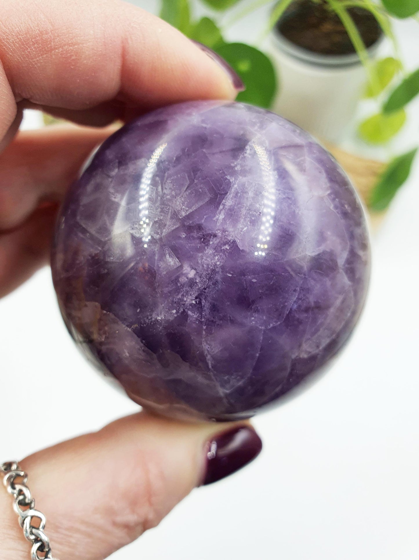 Amethyst Agate Sphere