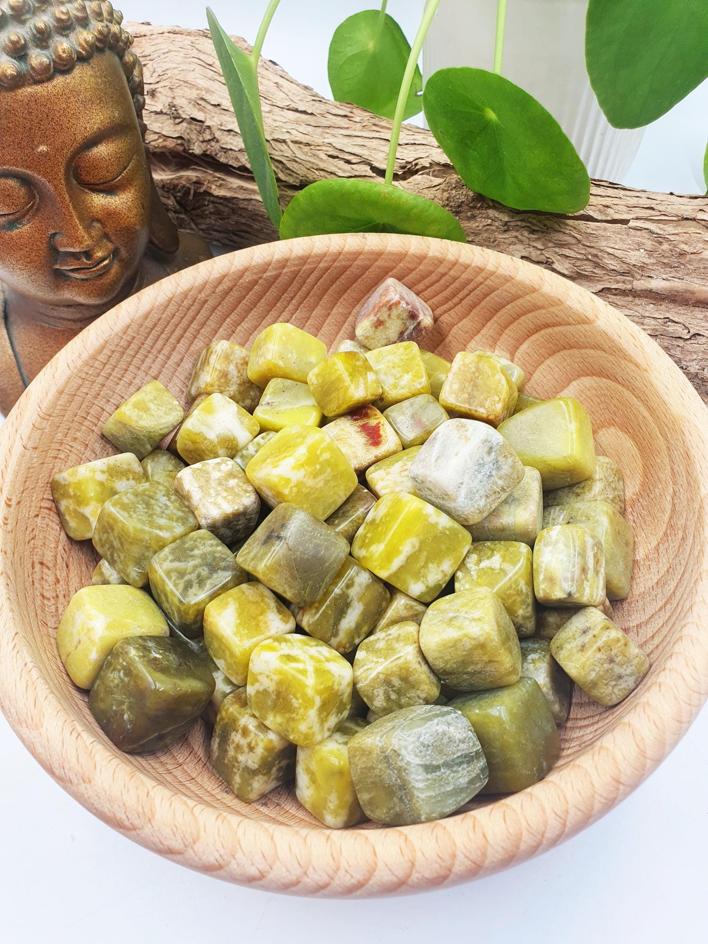 Yellow Apatite Crystal Cube