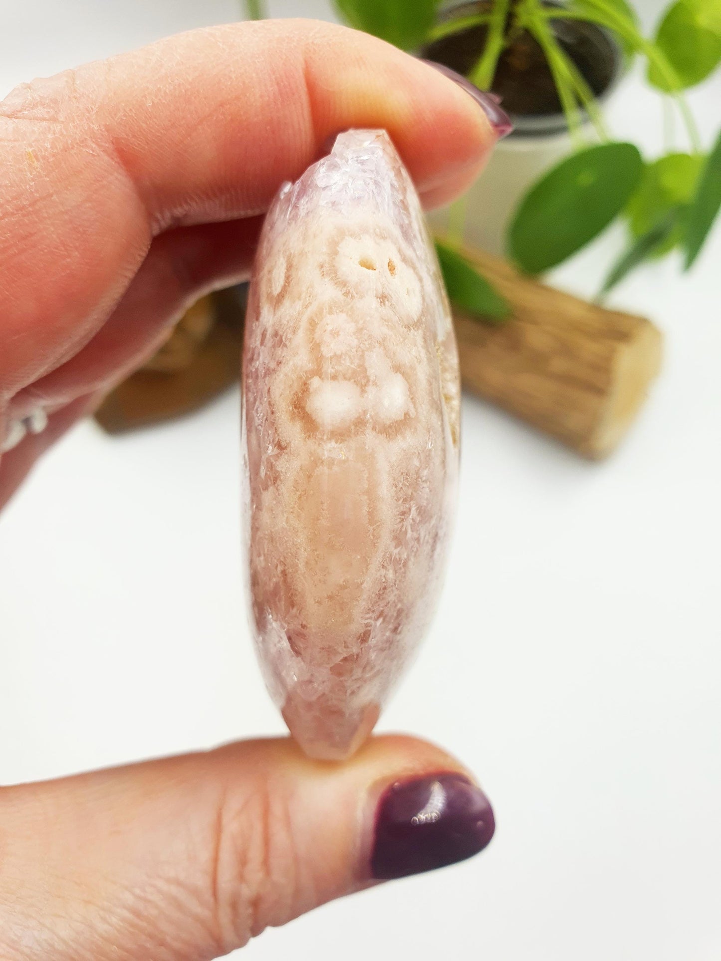 High Grade Pink Amethyst druzy Palm