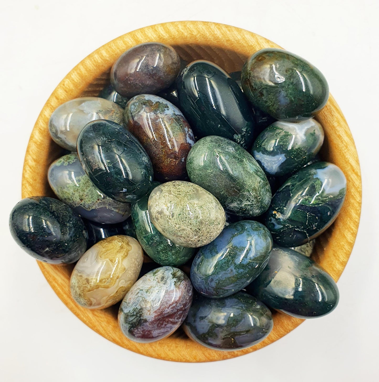 Moss Agate Tumbles