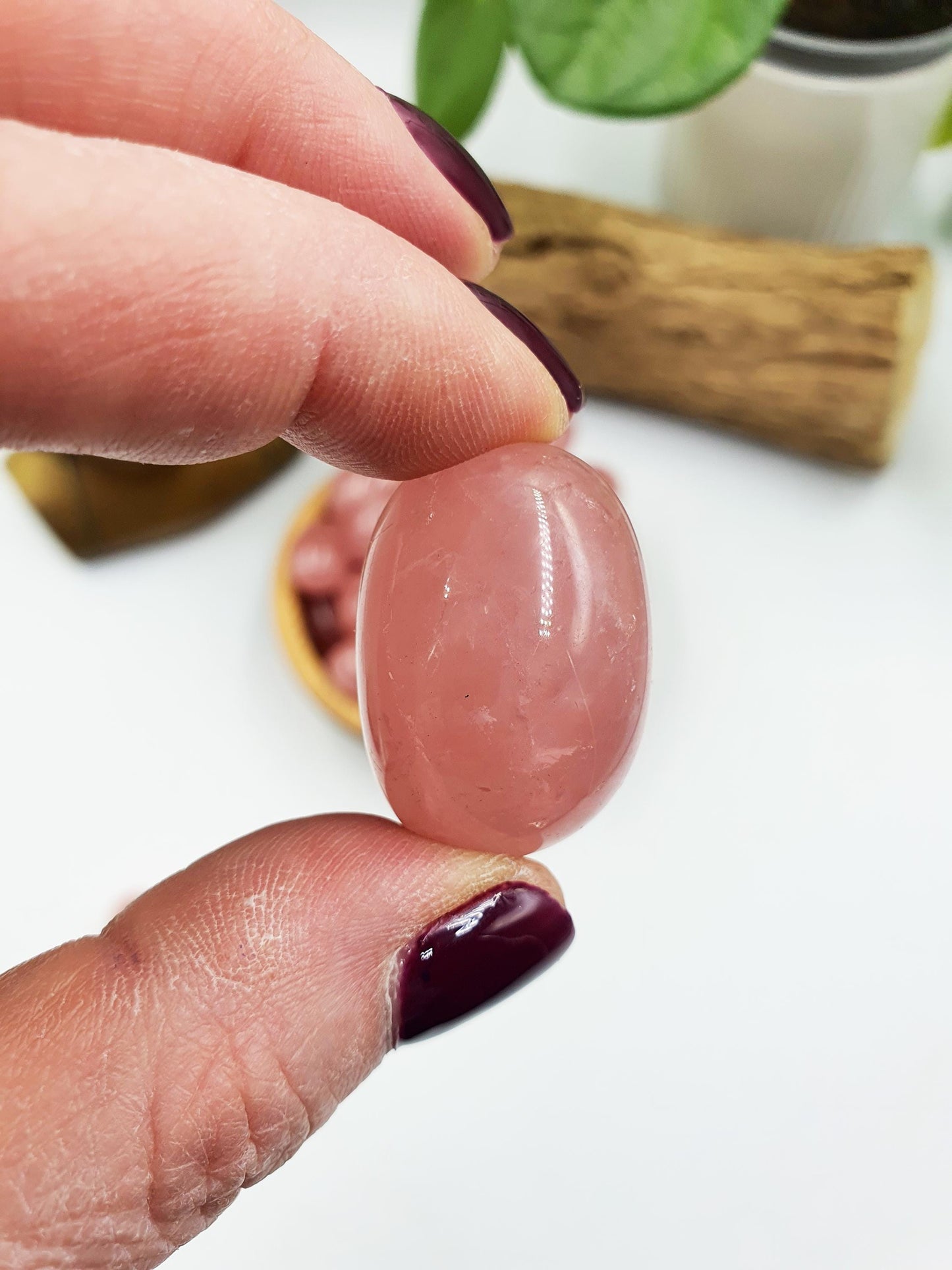 Dark Rose Quartz Tumbles