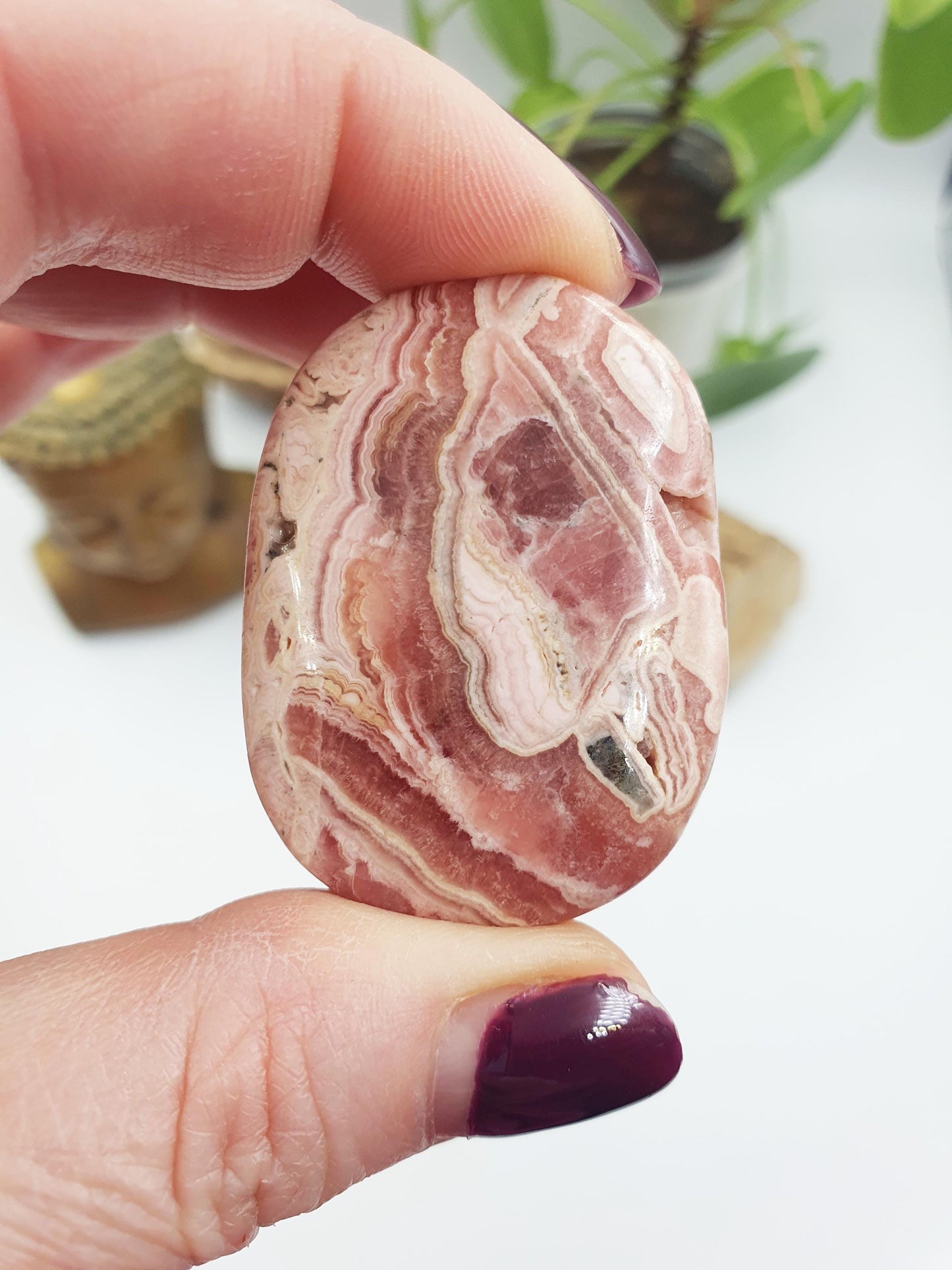 High Grade Rhodochrosite Palm