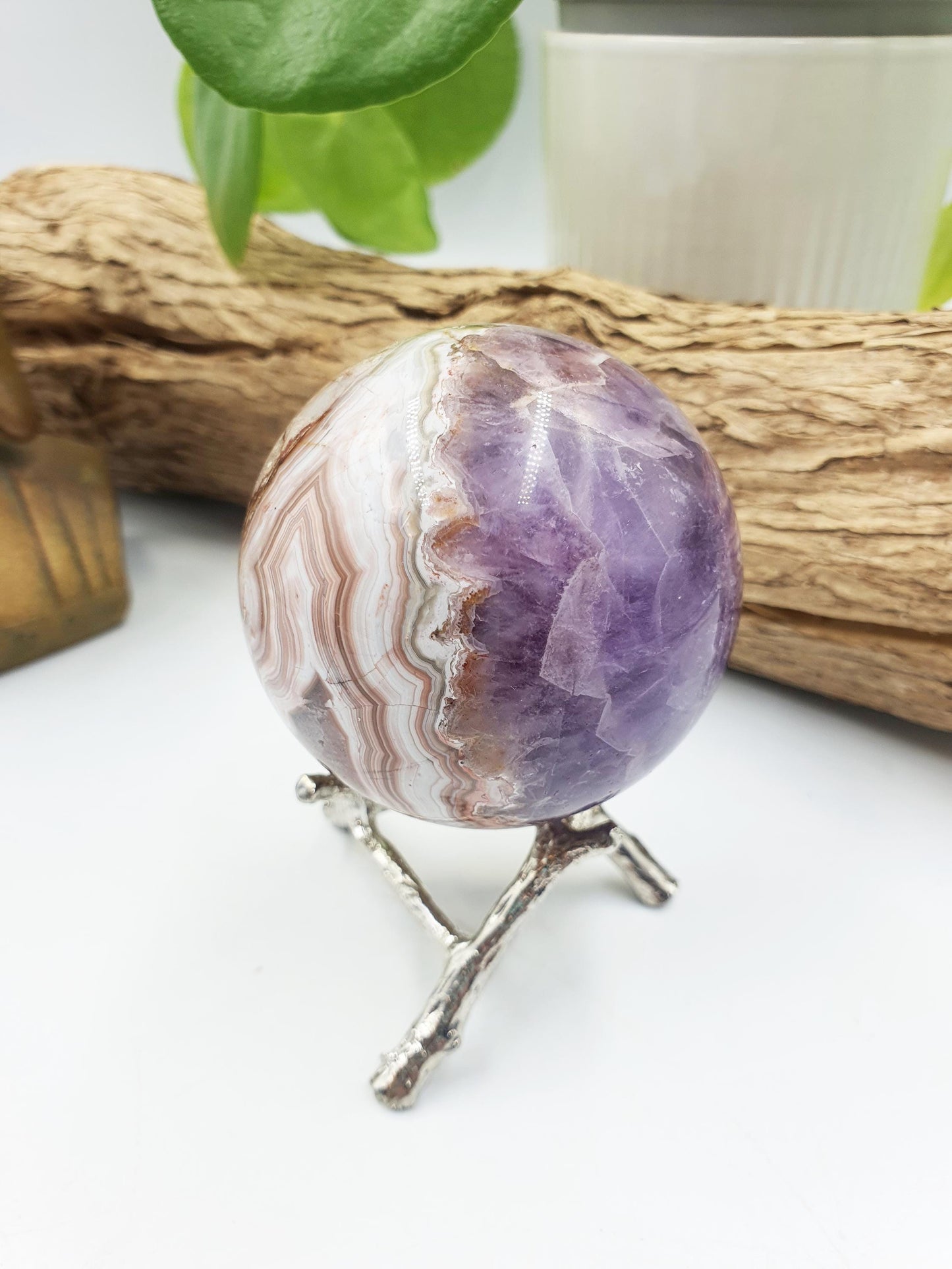 Amethyst Agate Sphere