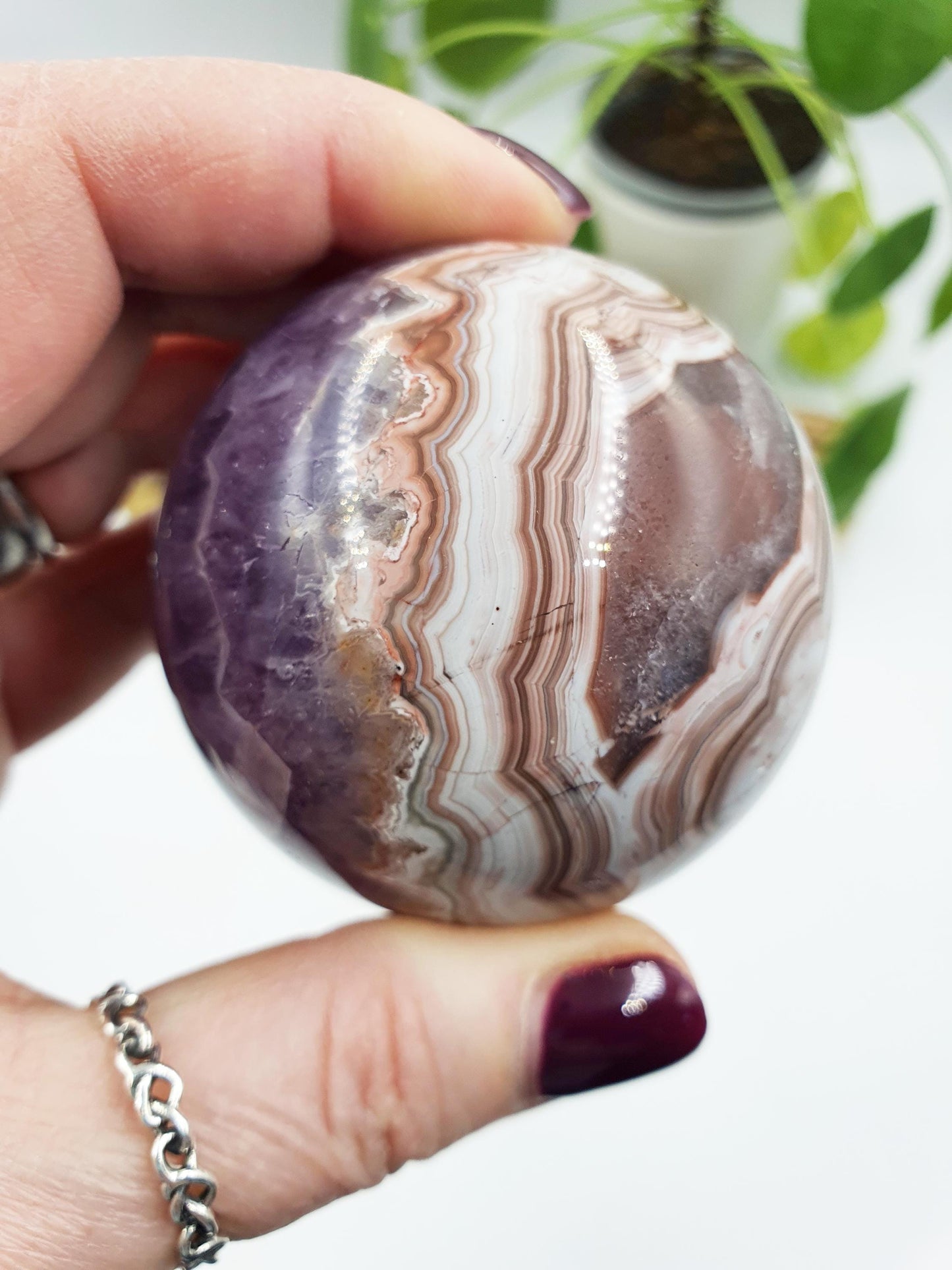 Amethyst Agate Sphere