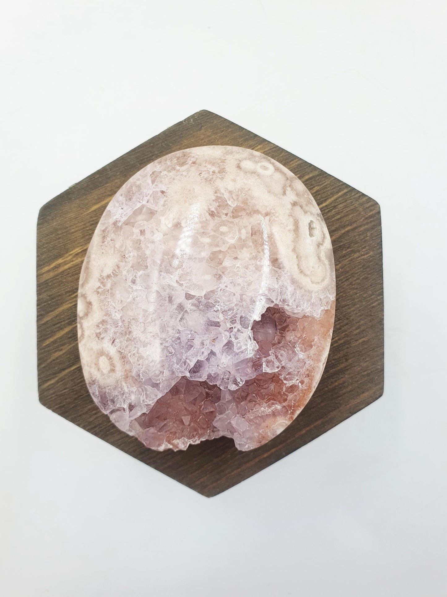 High Grade Pink Amethyst druzy Palm