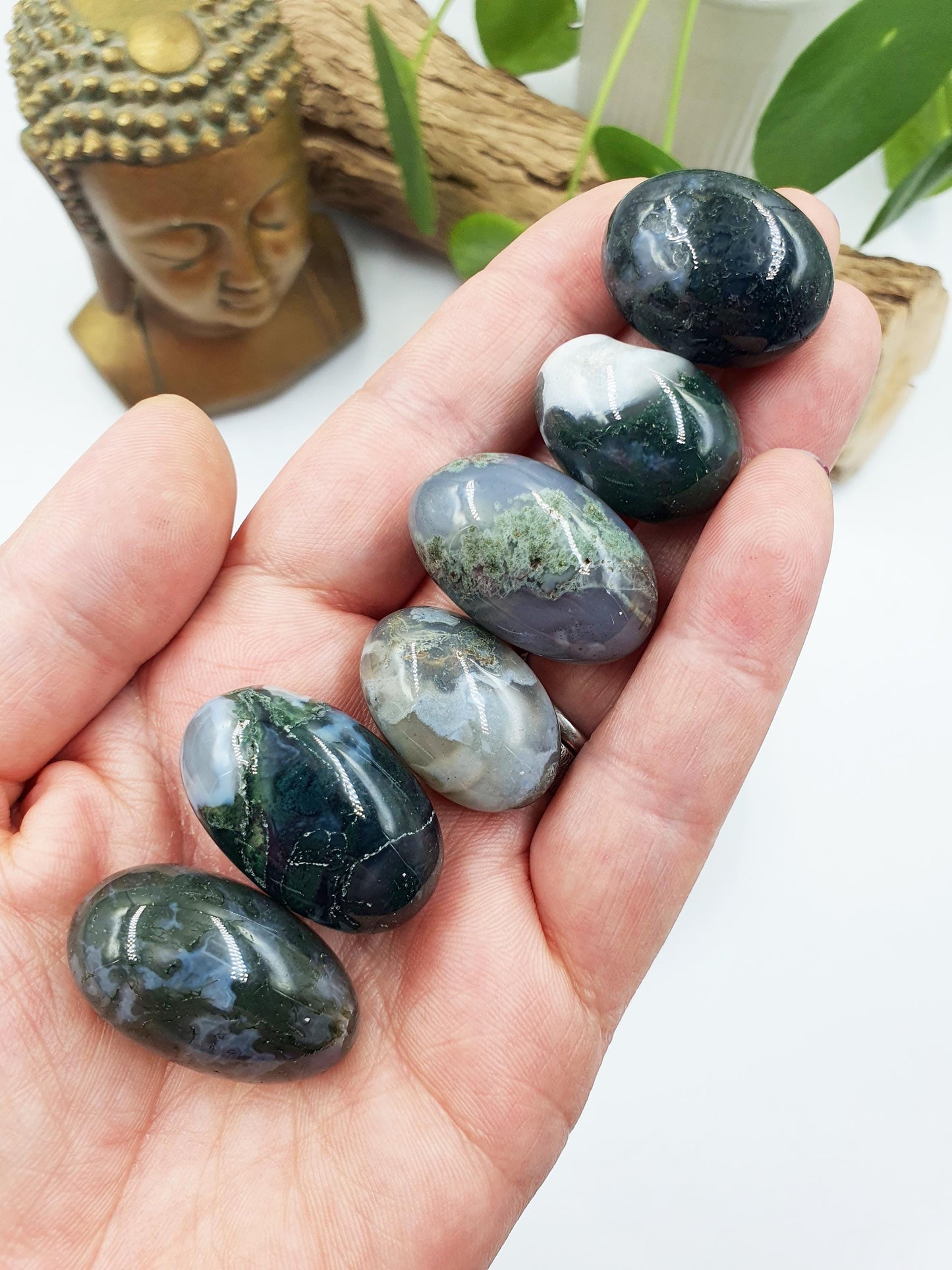 Moss Agate Tumbles