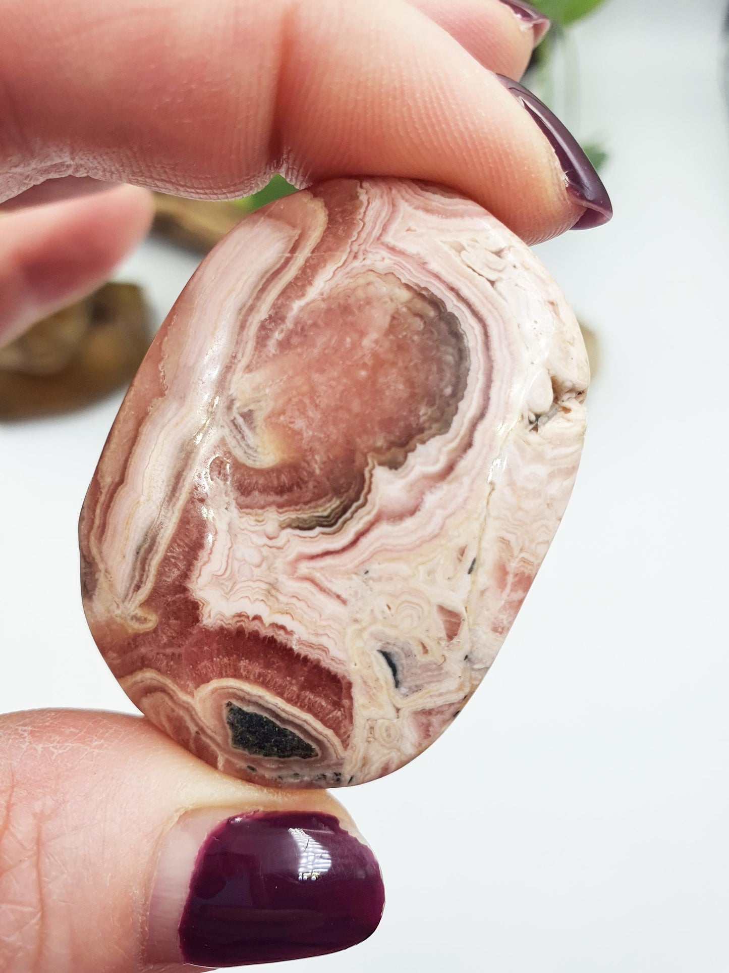 High Grade Rhodochrosite Palm