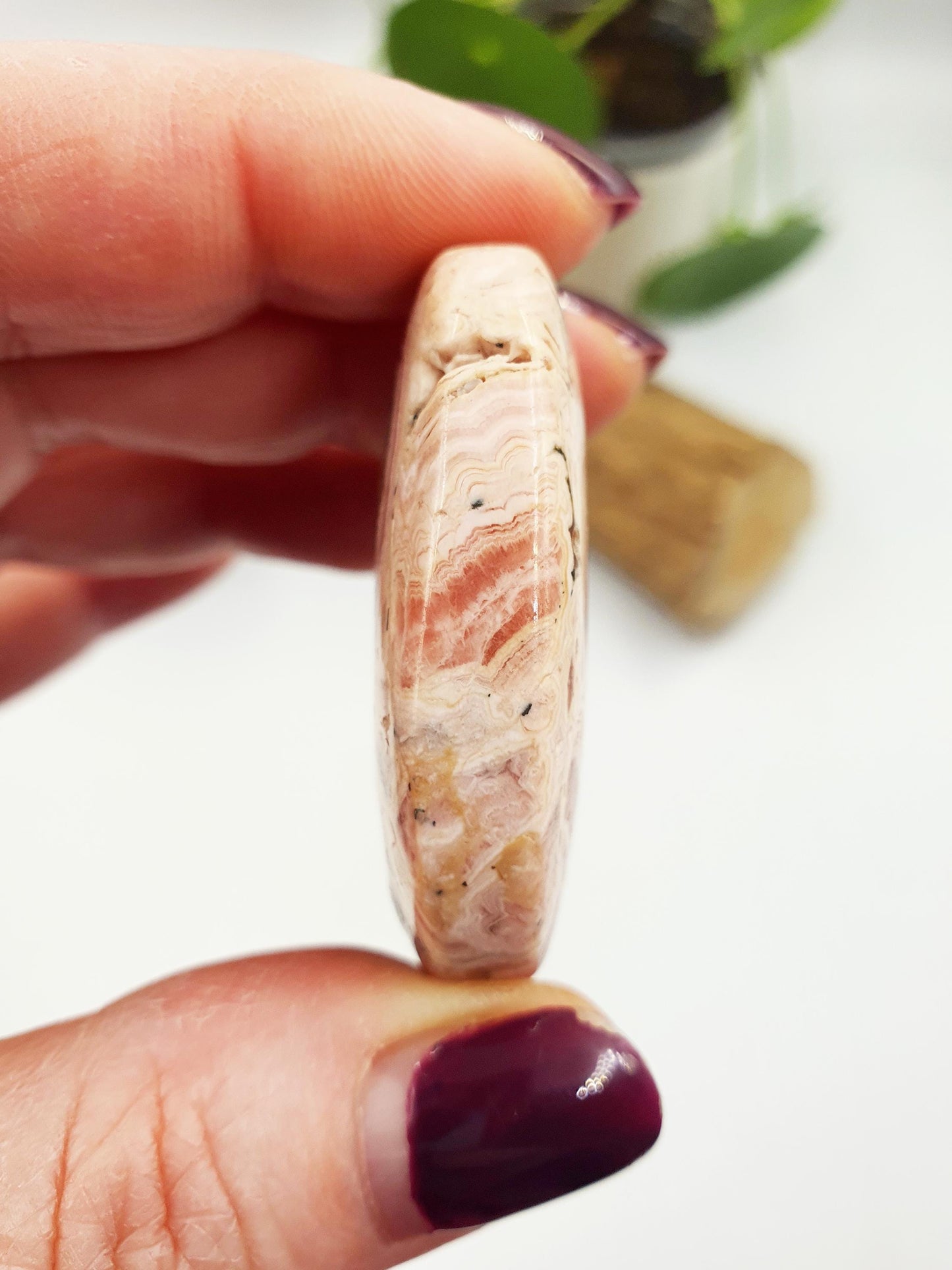 High Grade Rhodochrosite Palm