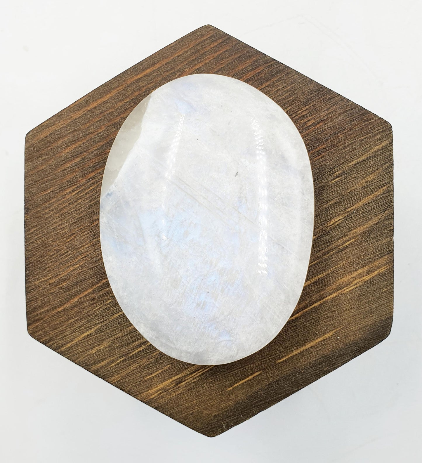 High Grade Flashy Blue Moonstone Palm