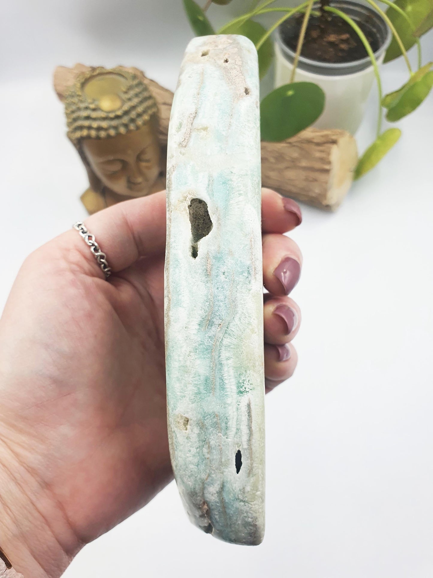 Large Blue Aragonite Freefrom