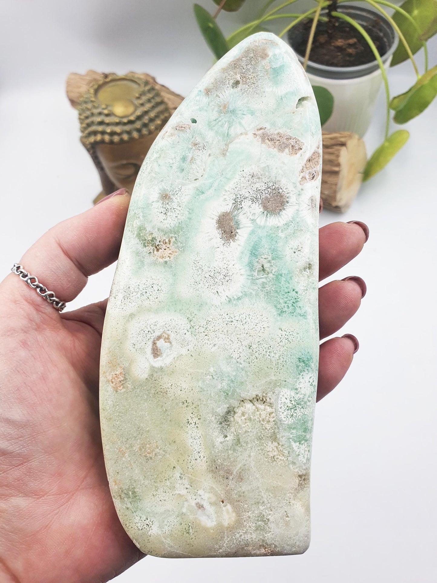 Large Blue Aragonite Freefrom