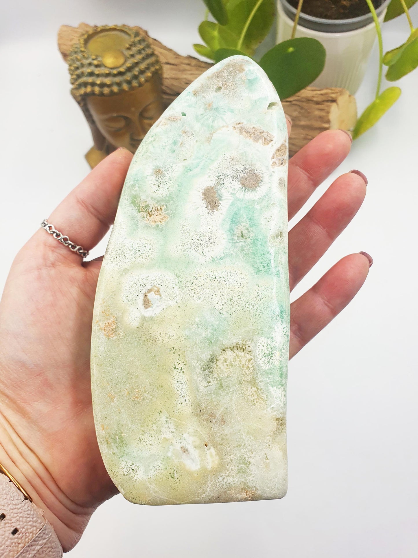 Large Blue Aragonite Freefrom
