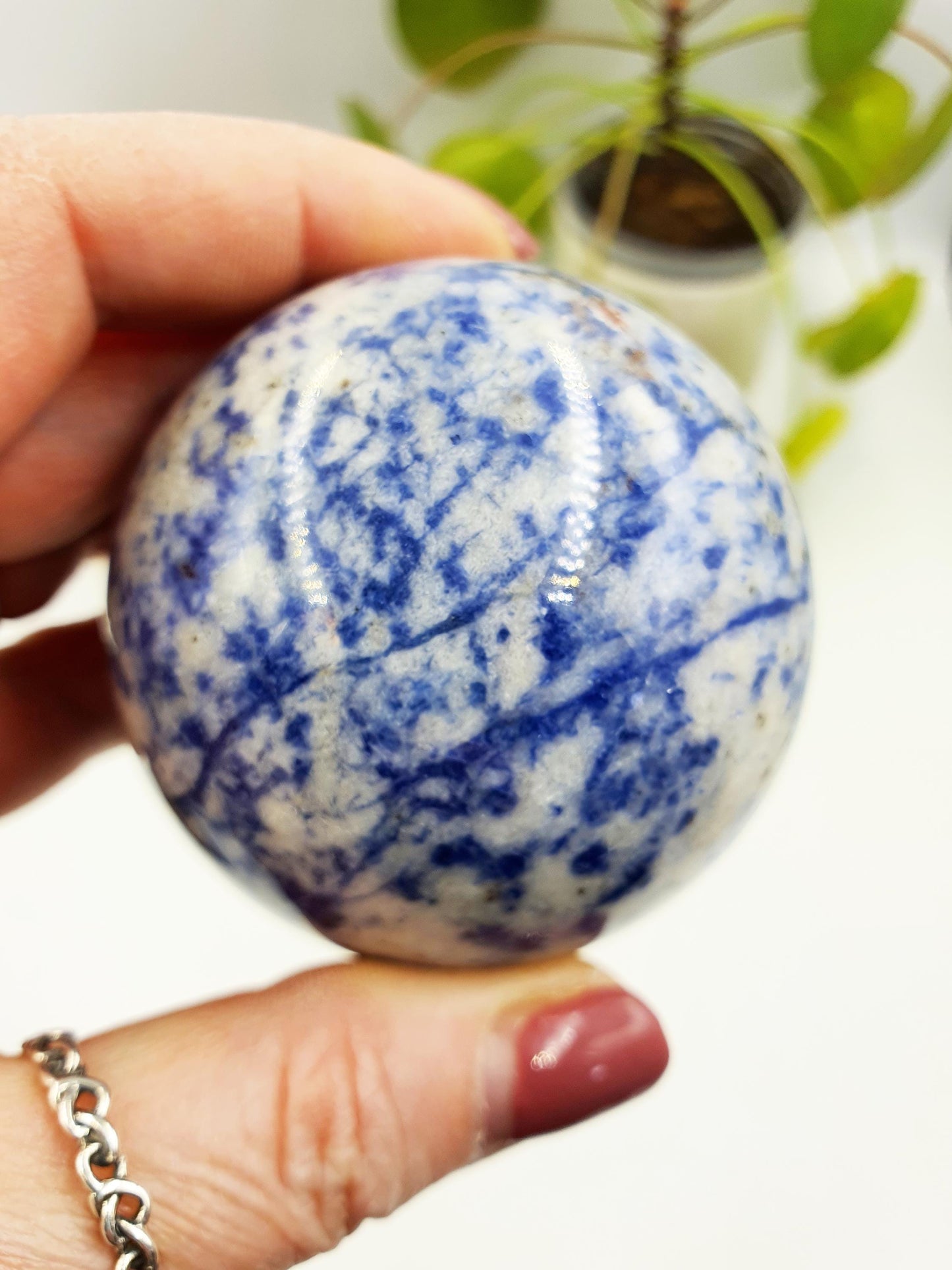 Blue Dot Jasper Sphere