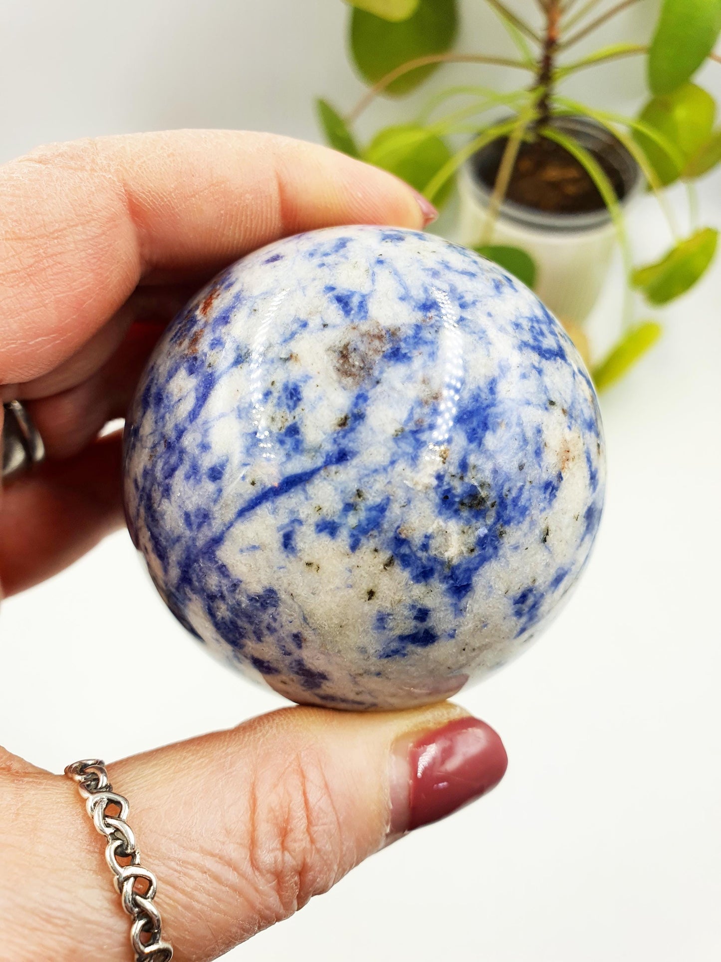 Blue Dot Jasper Sphere