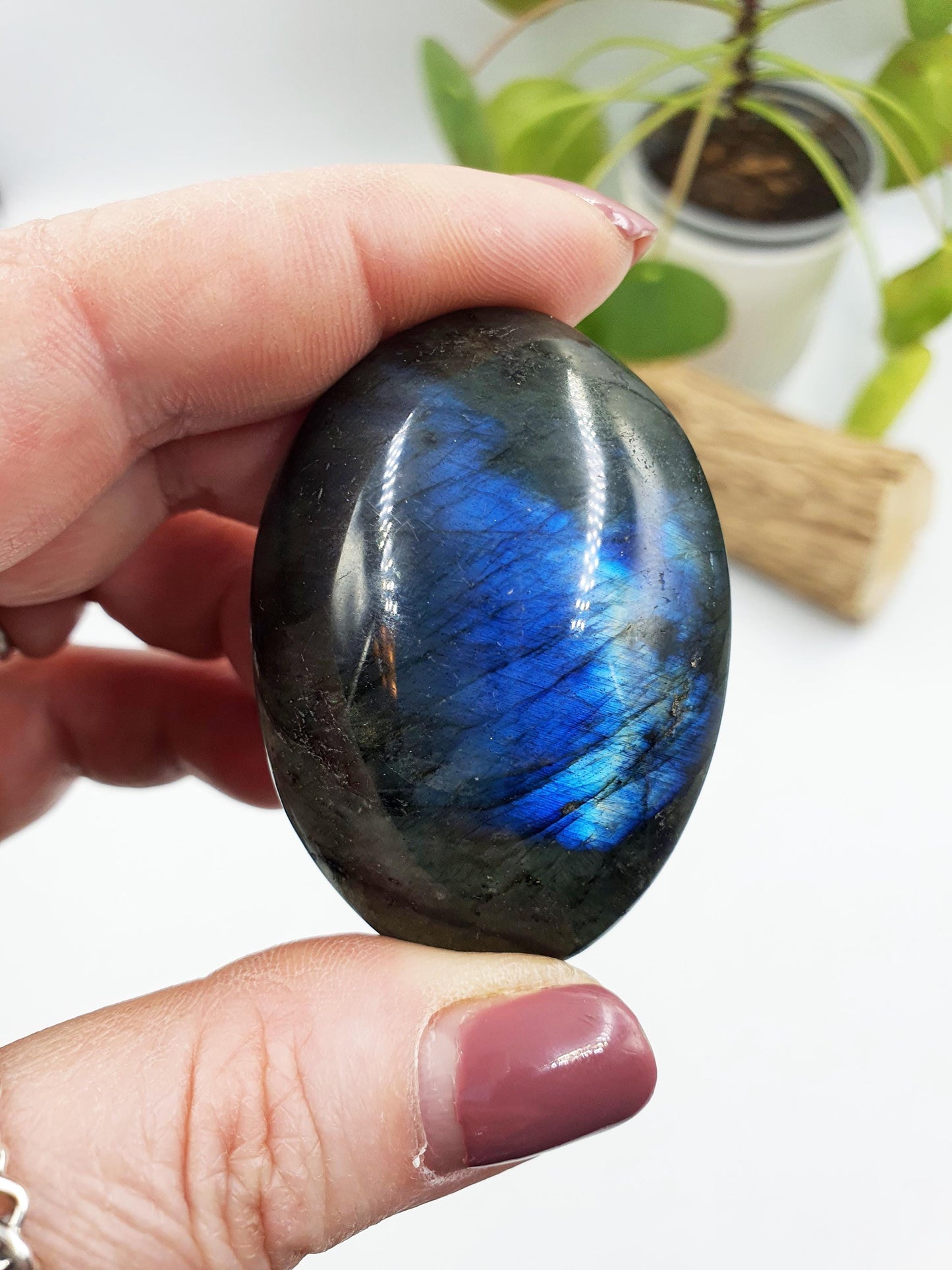 Flashy Labradorite Crystal Palm