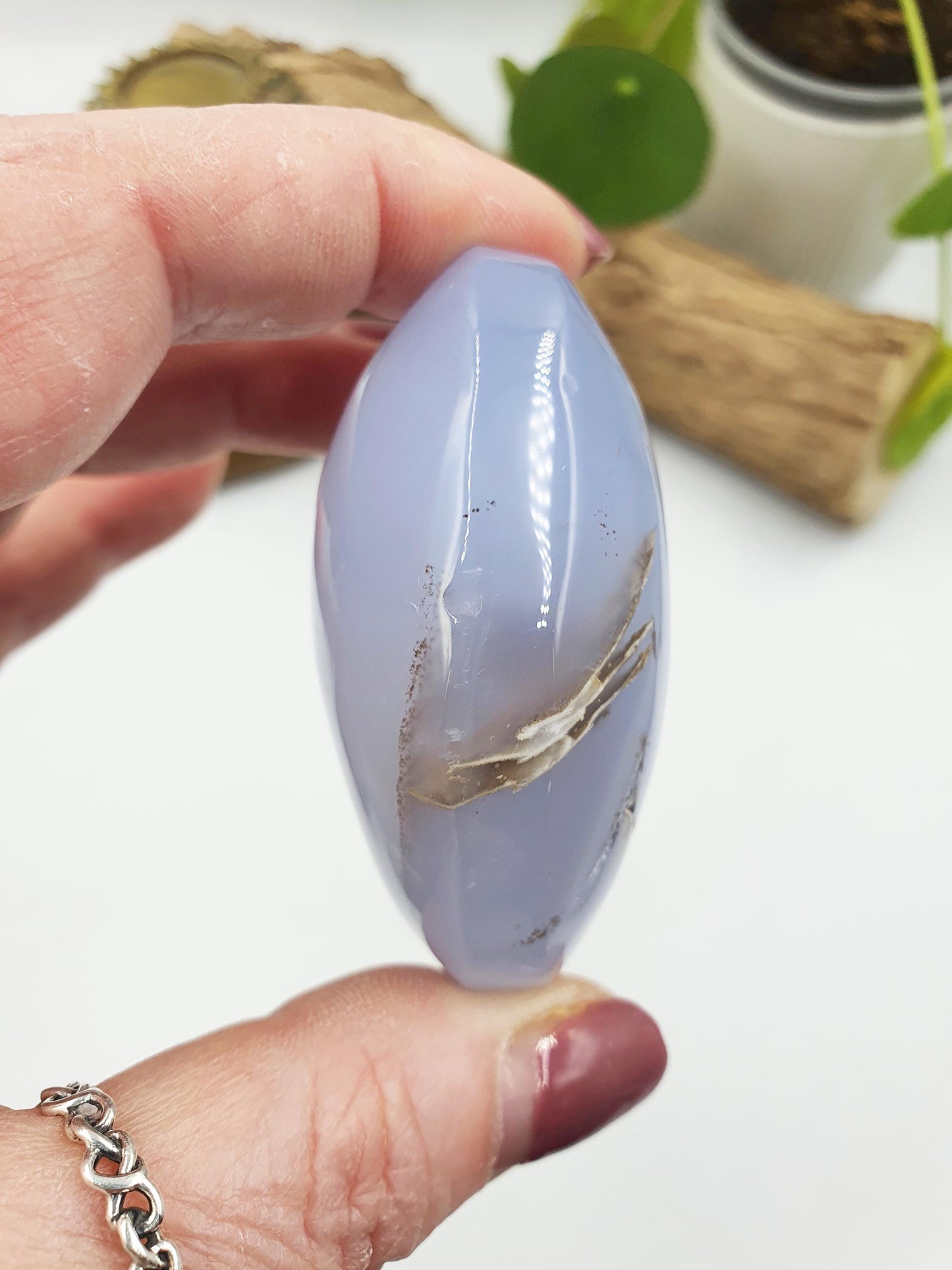 Blue Chalcedony Palm