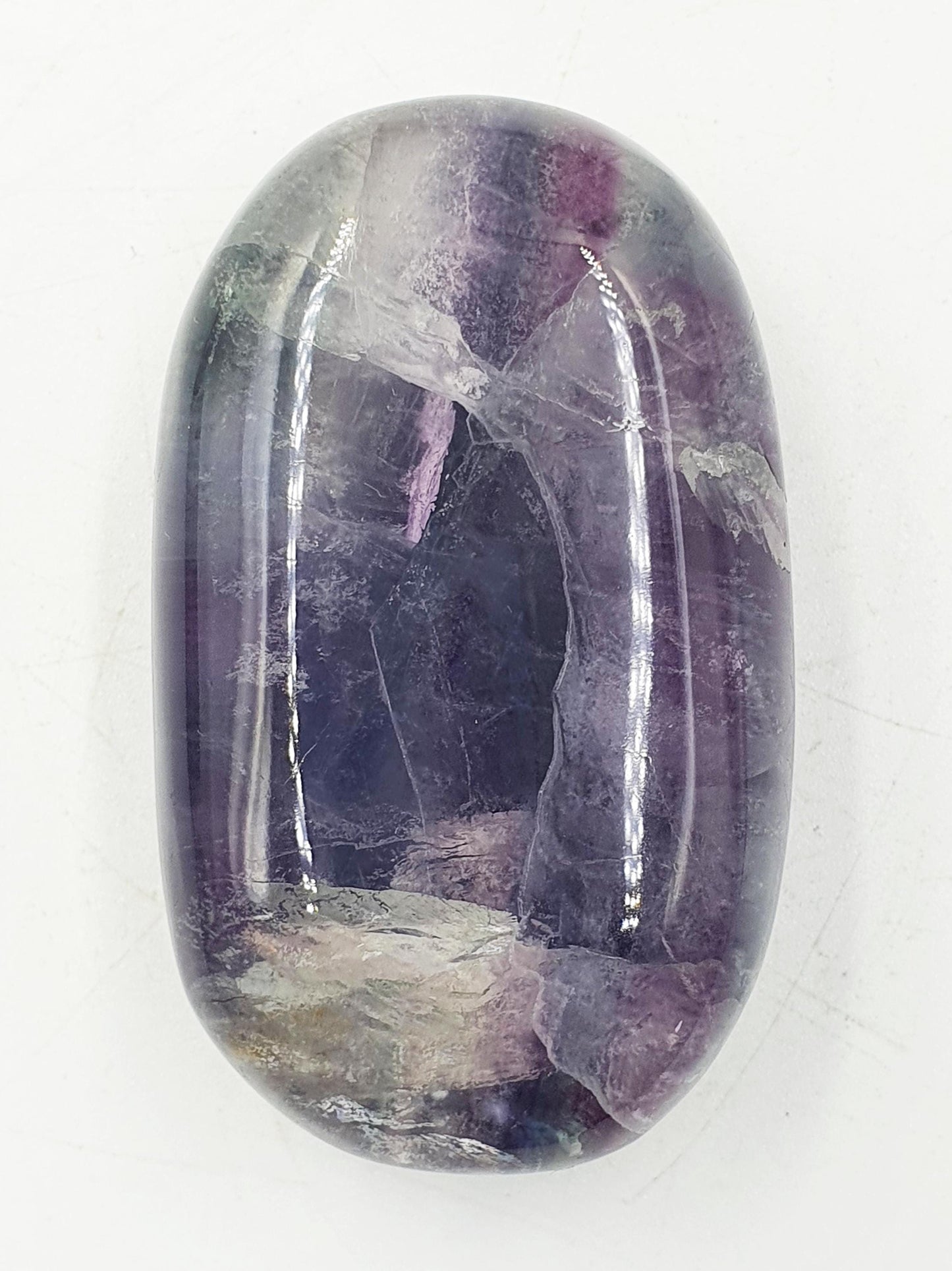 Flashy Fluorite Palm with rainbows