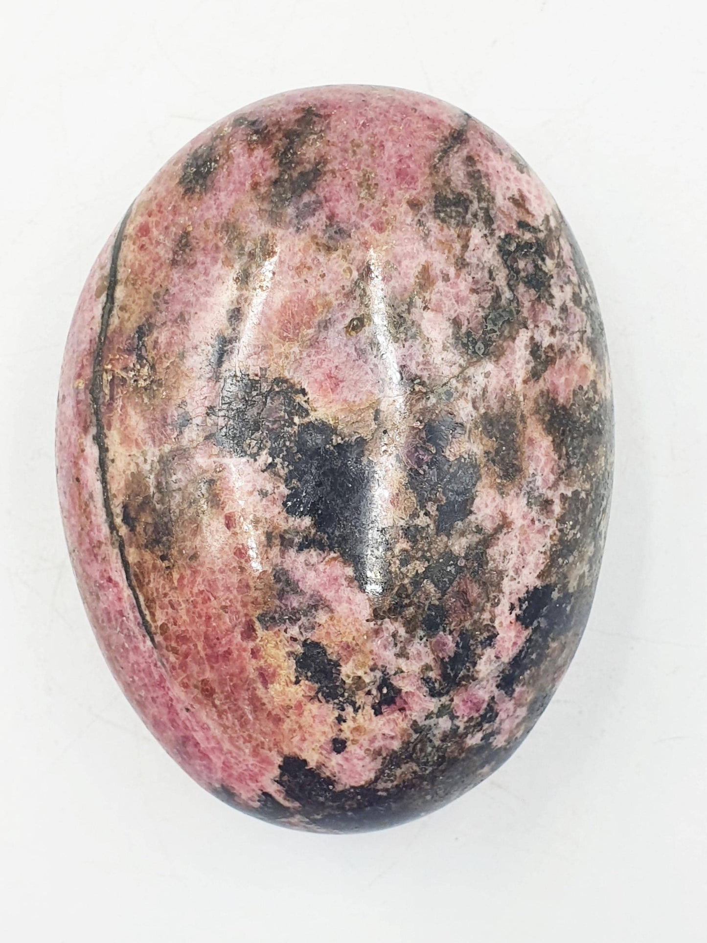 Large Rhodonite Palm Stone