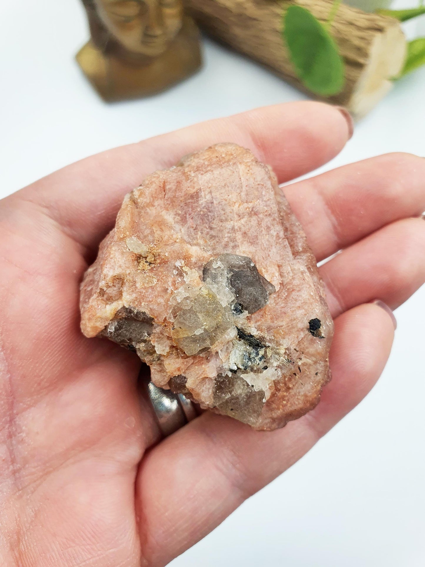 Flashy Raw Sunstone