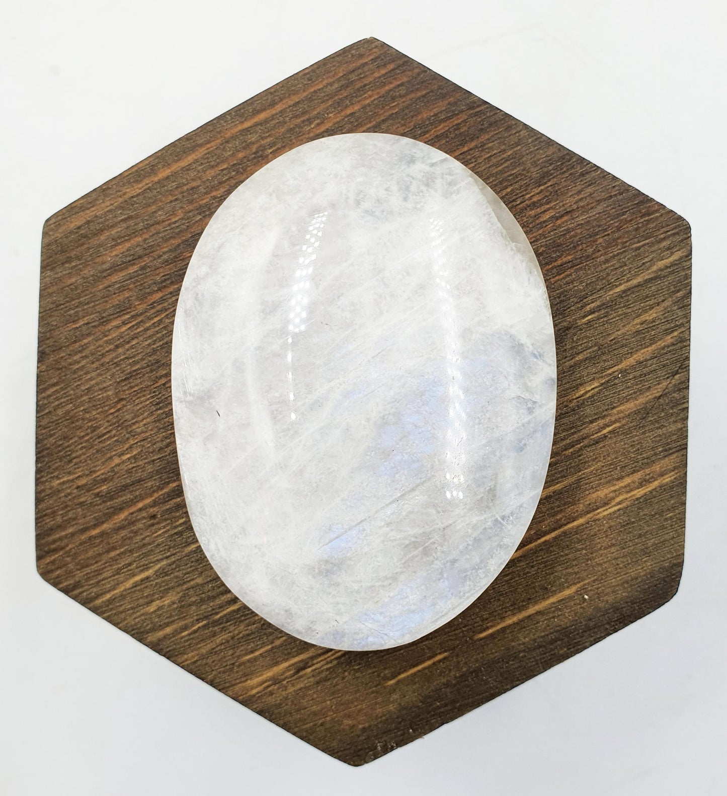 High Grade Flashy Blue Moonstone Palm