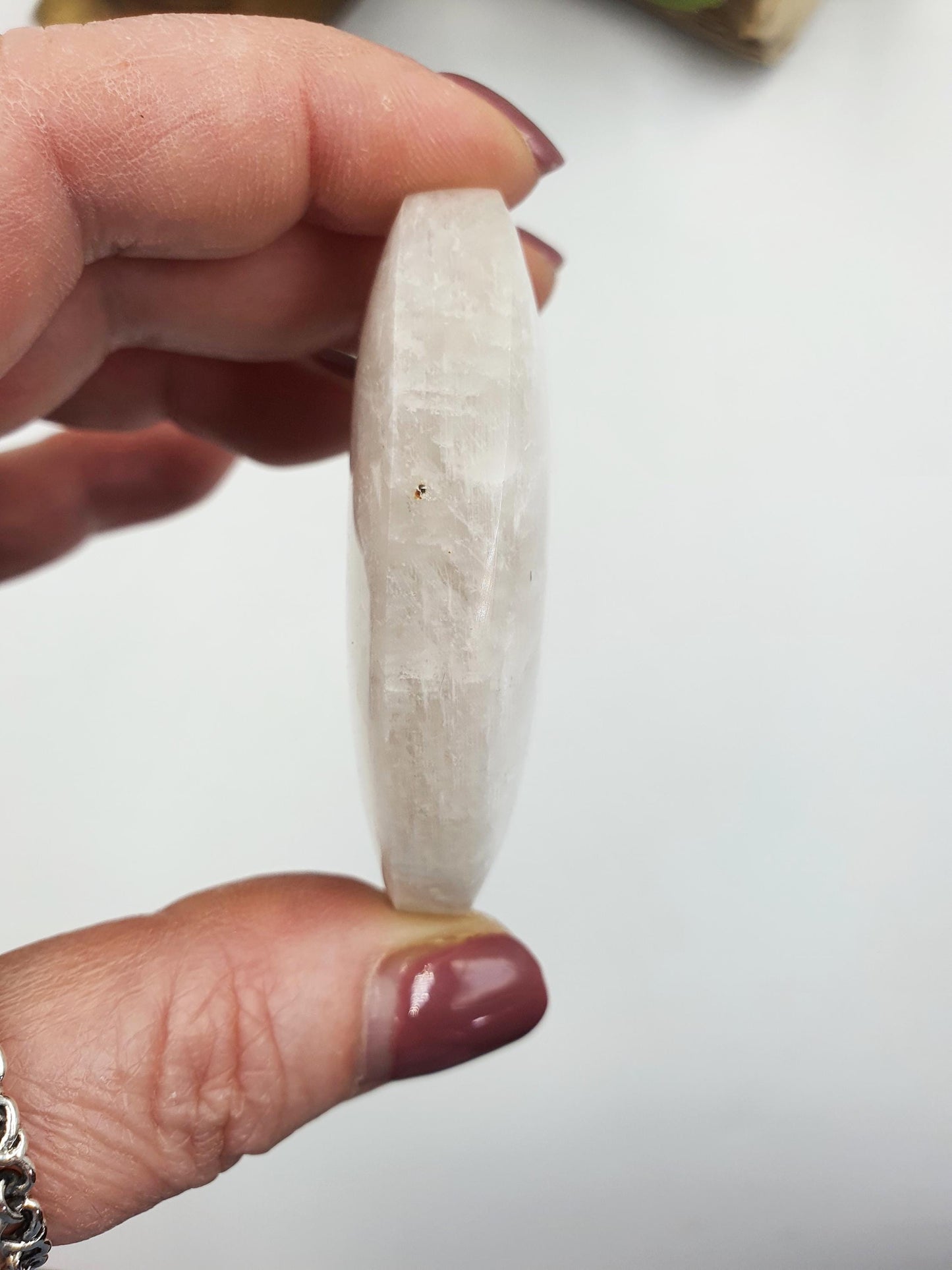 High Grade Flashy Blue Moonstone Palm