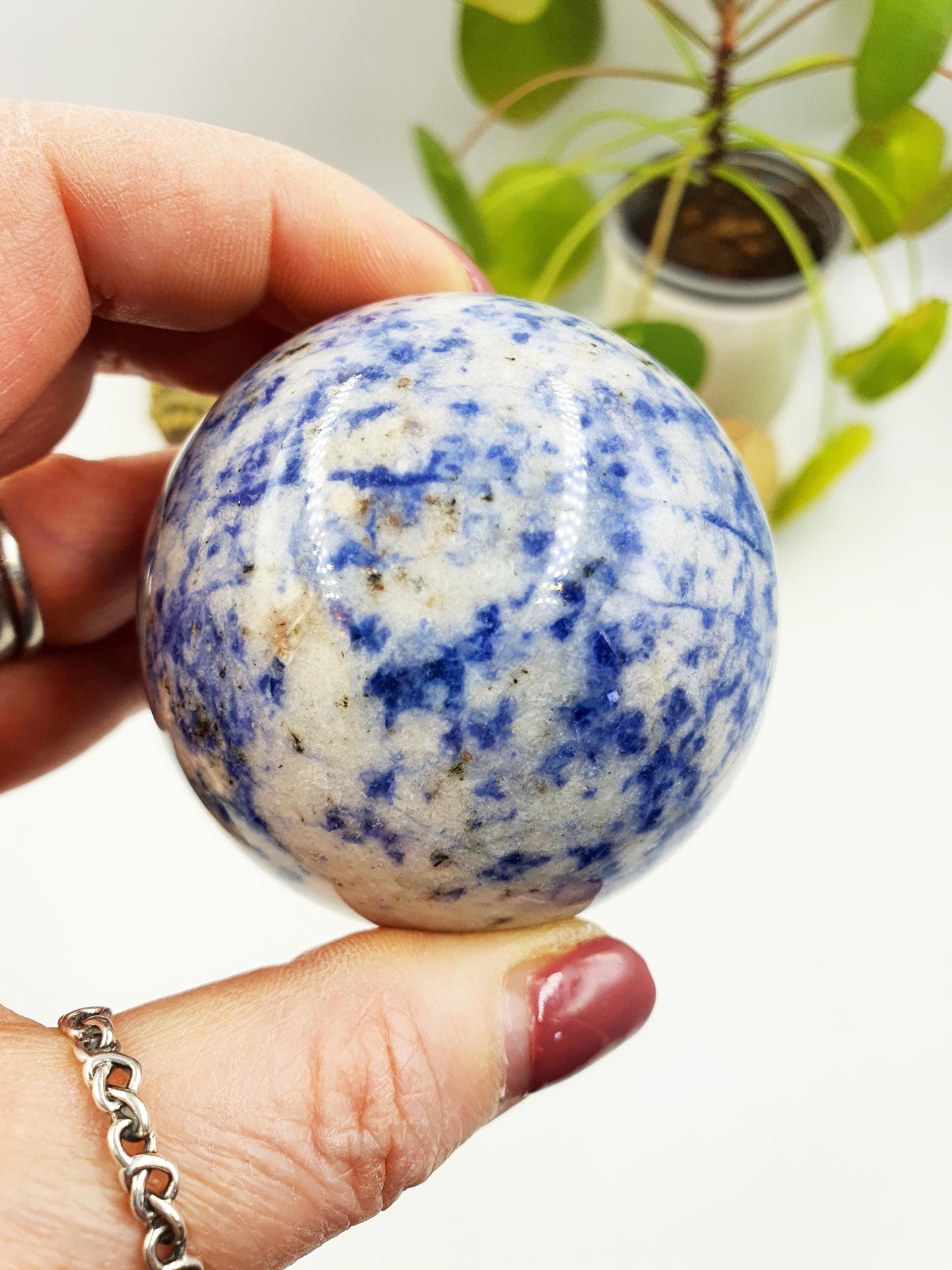 Blue Dot Jasper Sphere