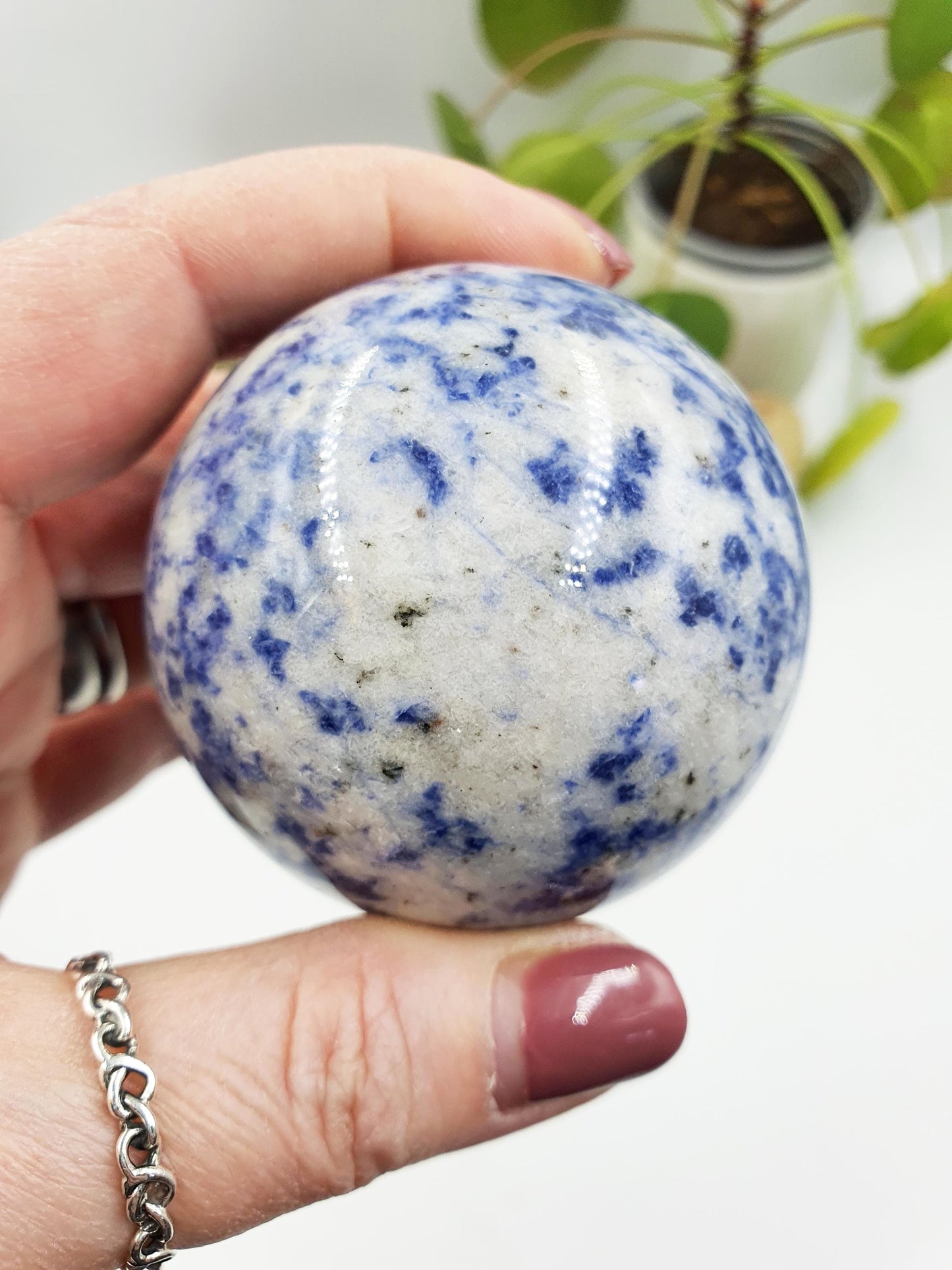 Blue Dot Jasper Sphere