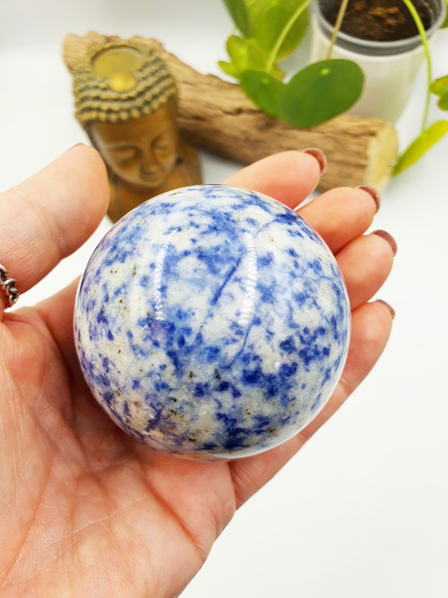Blue Dot Jasper Sphere