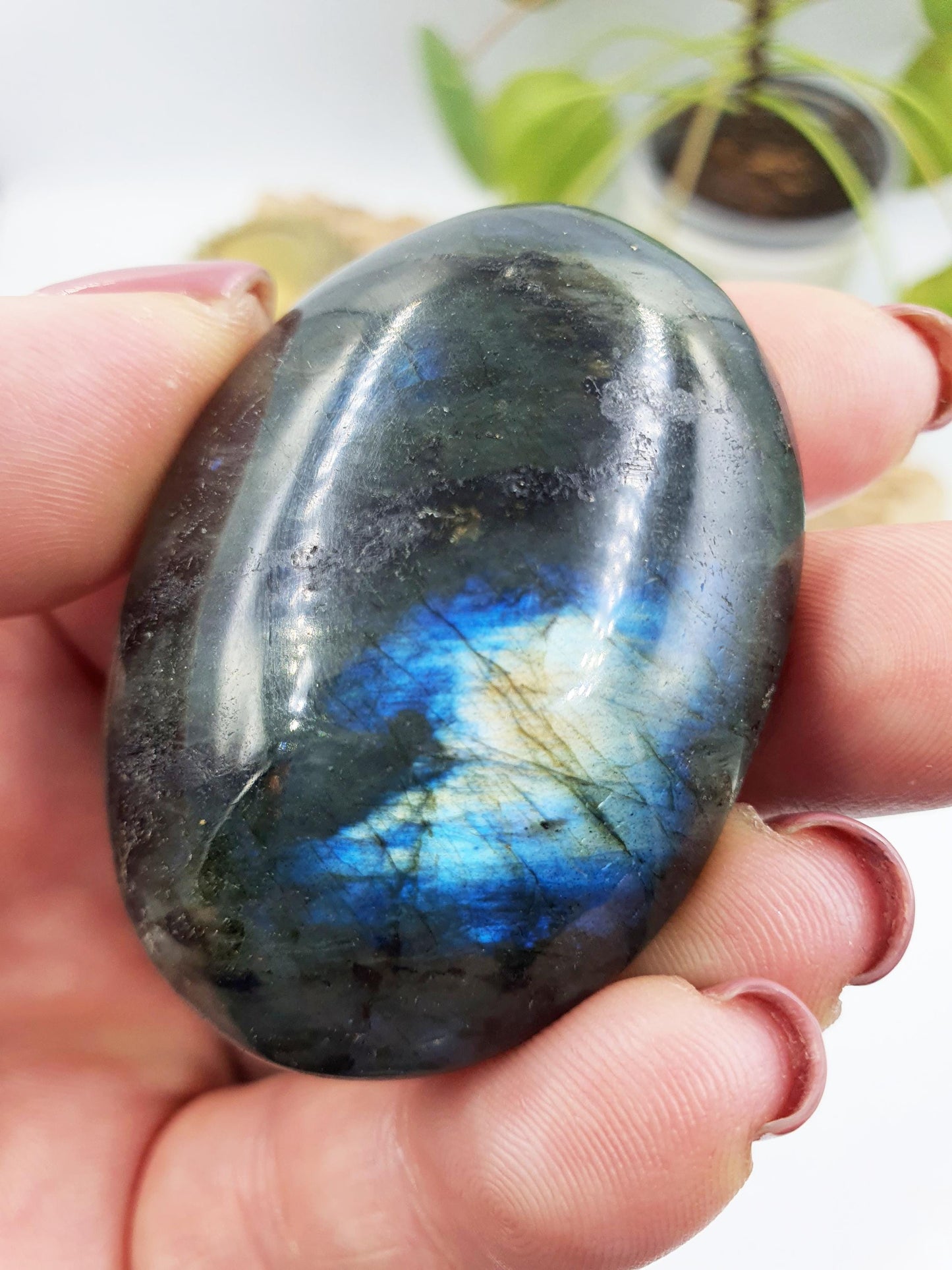 Flashy Labradorite Crystal Palm