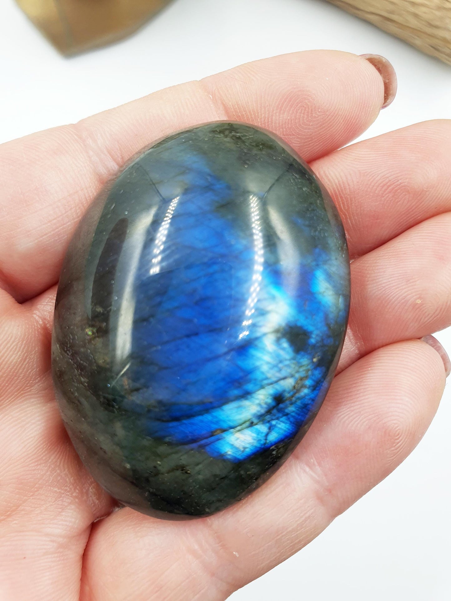 Flashy Labradorite Crystal Palm